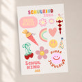 Bügelbilder Set Schulkind Mädchen