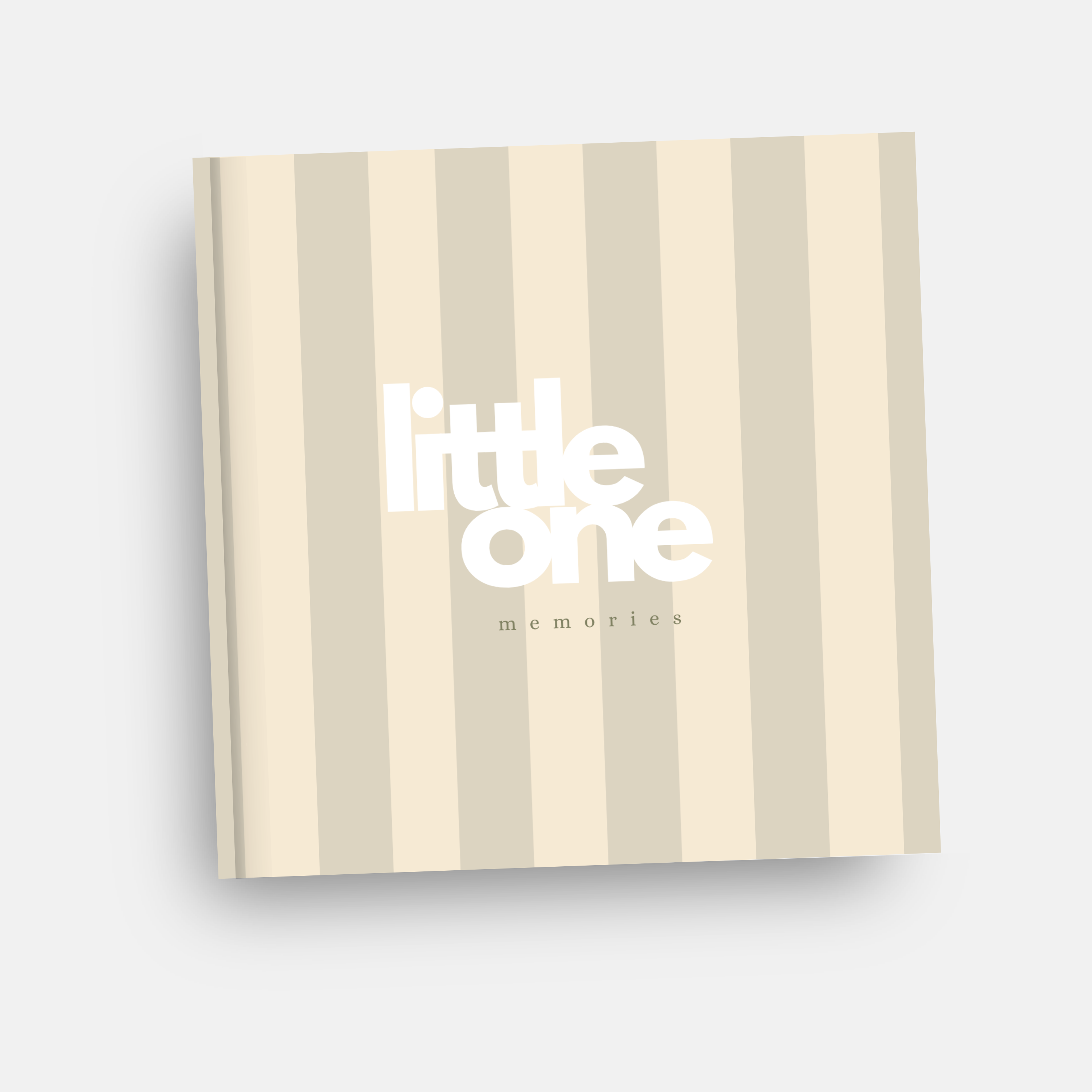 Babyparty Erinnerungsbuch und Gästebuch beige stripes