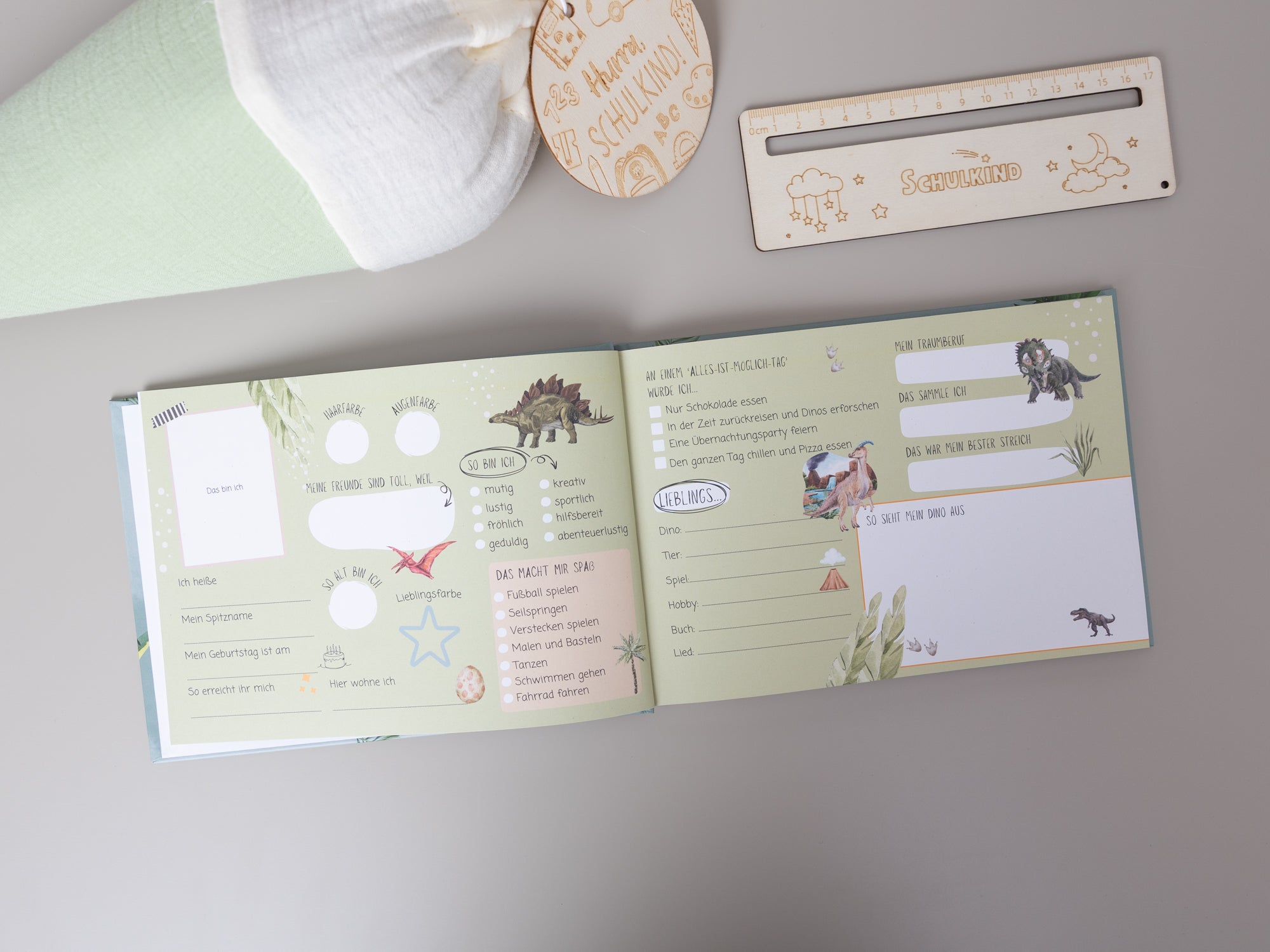 Freundebuch Dinosaurier - Grundschule und Kindergarten