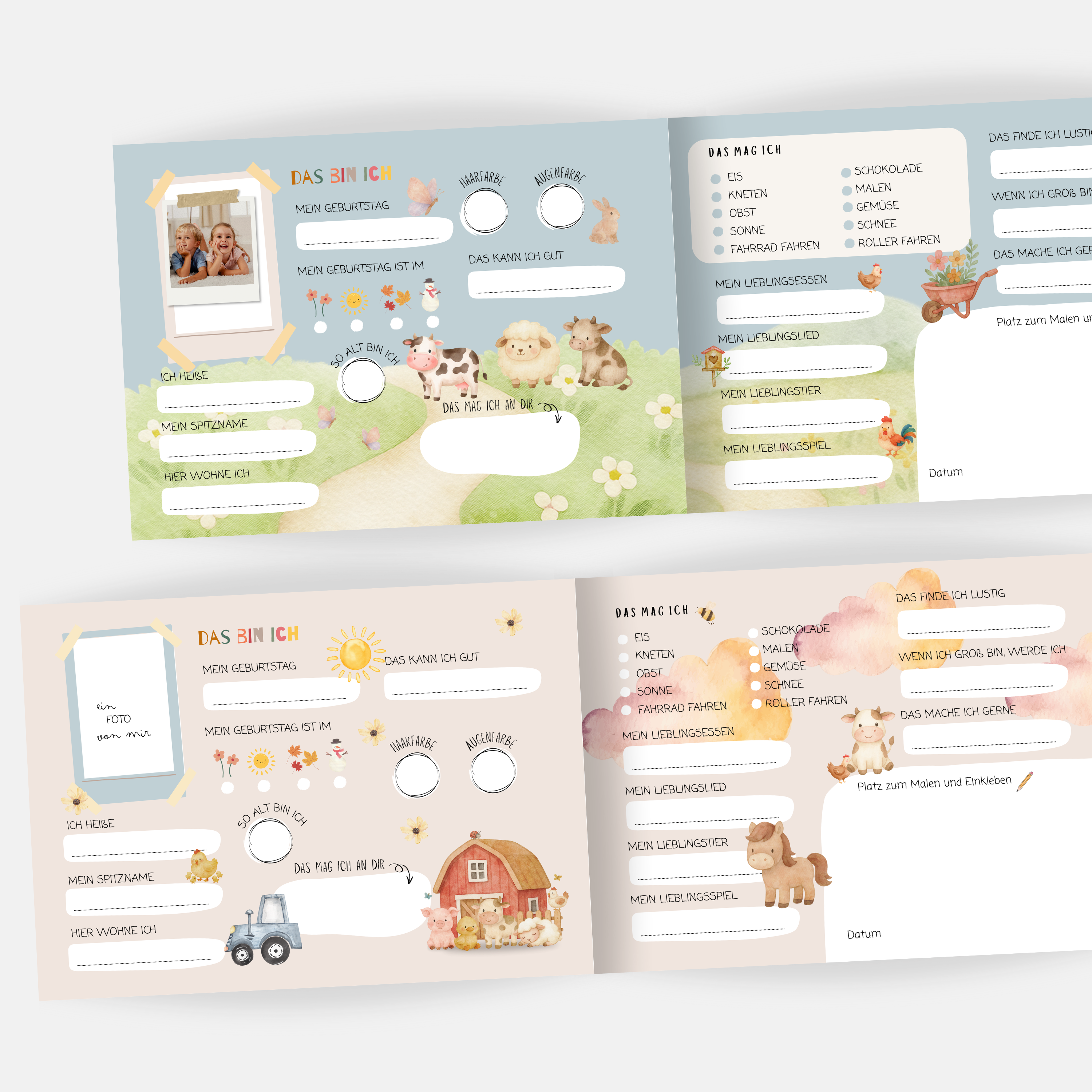 Freundebuch für den Kindergarten Bauernhof