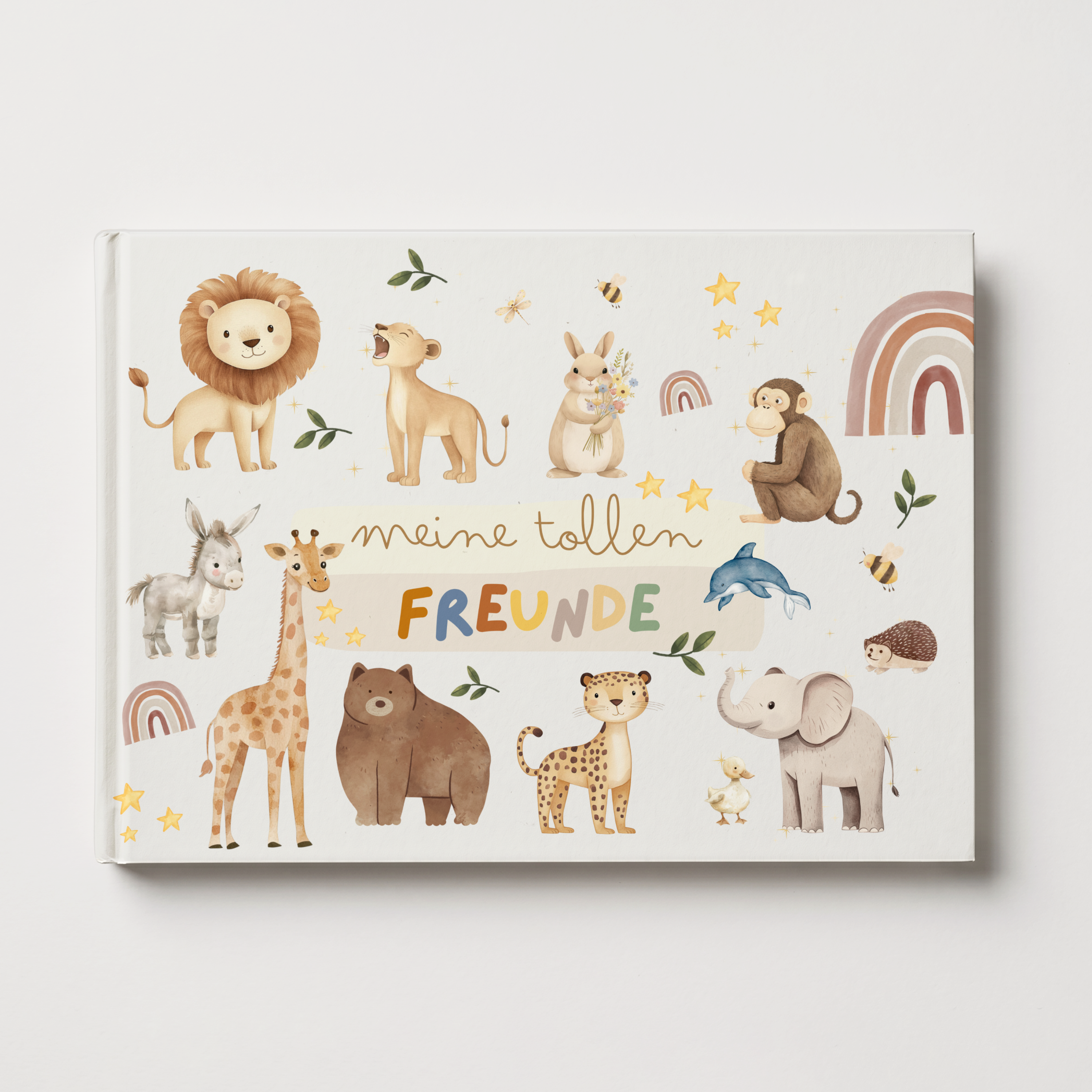 Kindergarten Freundebuch Safari Tiere Freundebuch Krippe und 