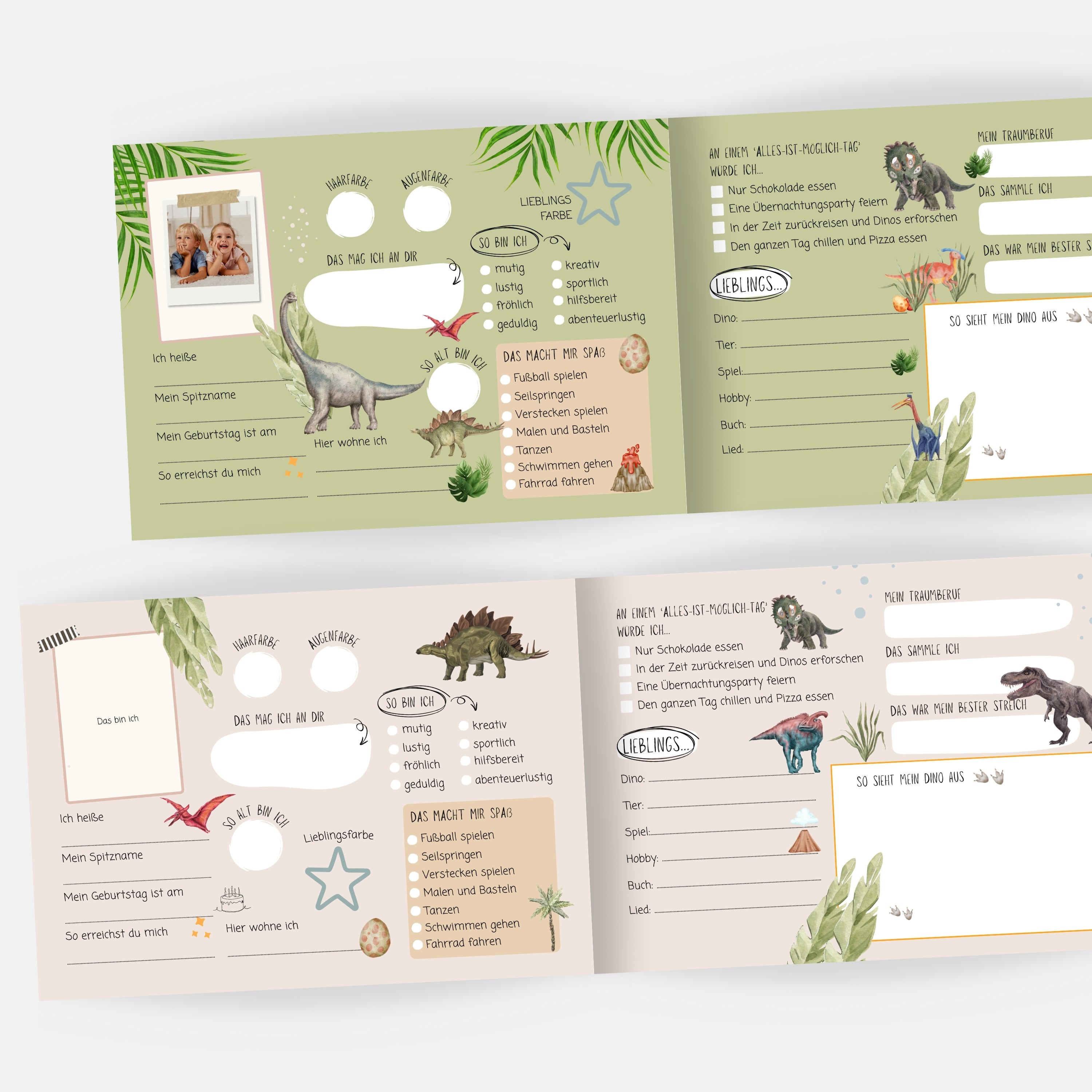 Freundebuch Dinosaurier für Kindergarten und Einschulung