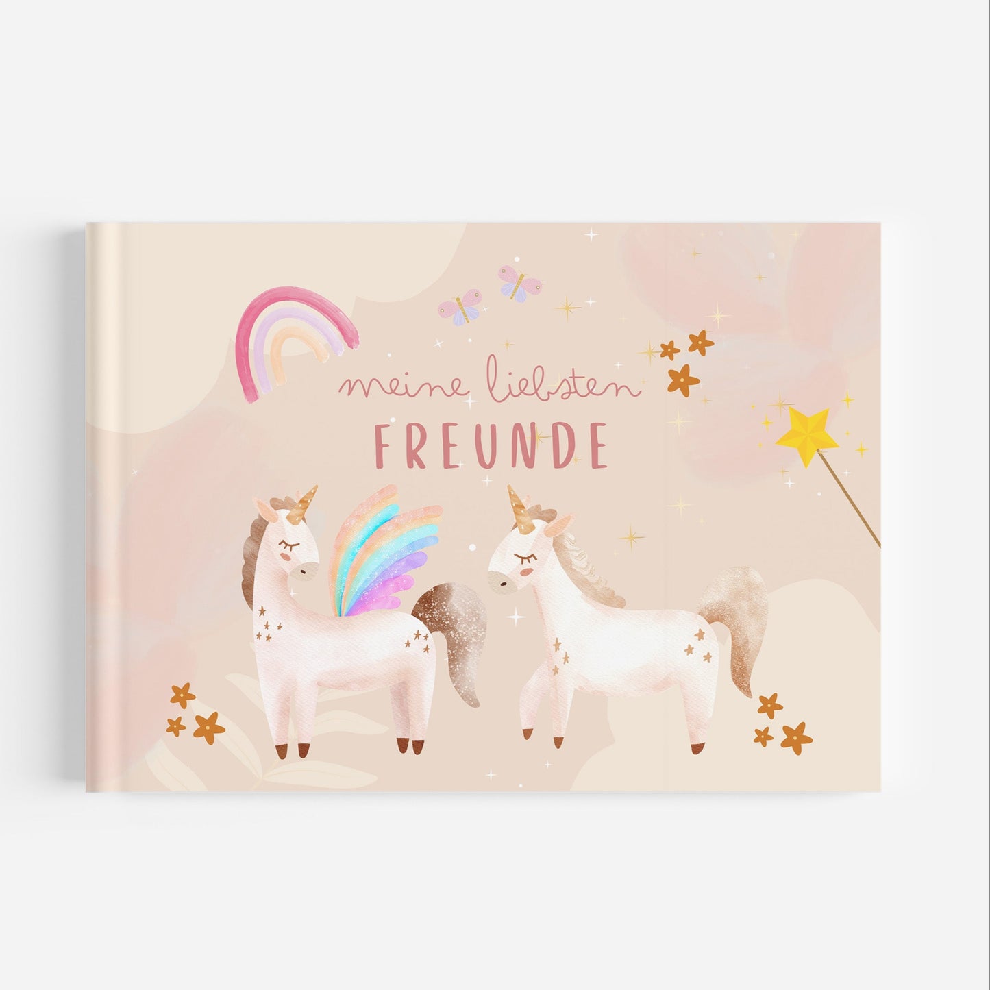 Freundebuch für Mädchen mit Einhornmotiven Kindergarten und Grundschule