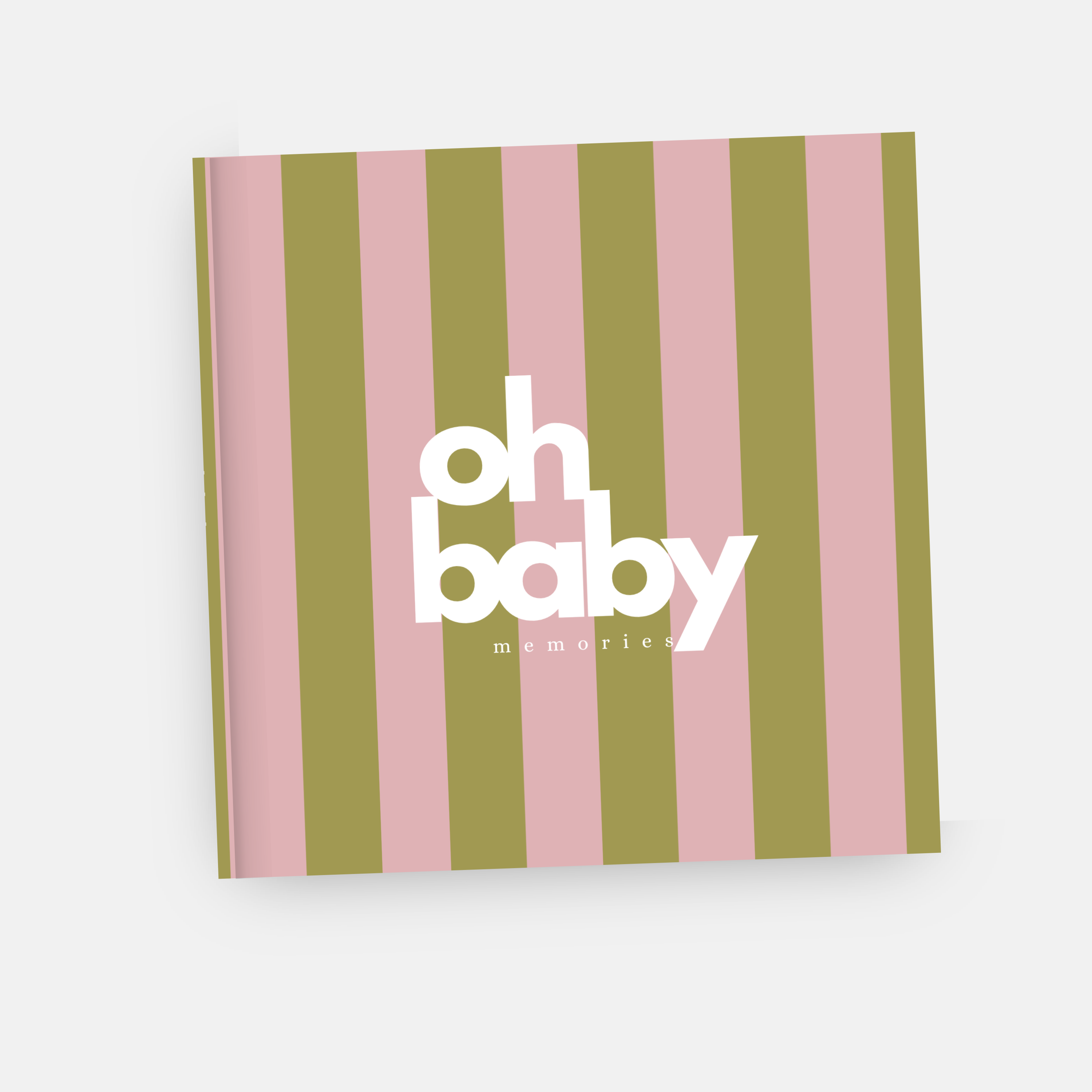 Babyparty Erinnerungsbuch und Gästebuch olive