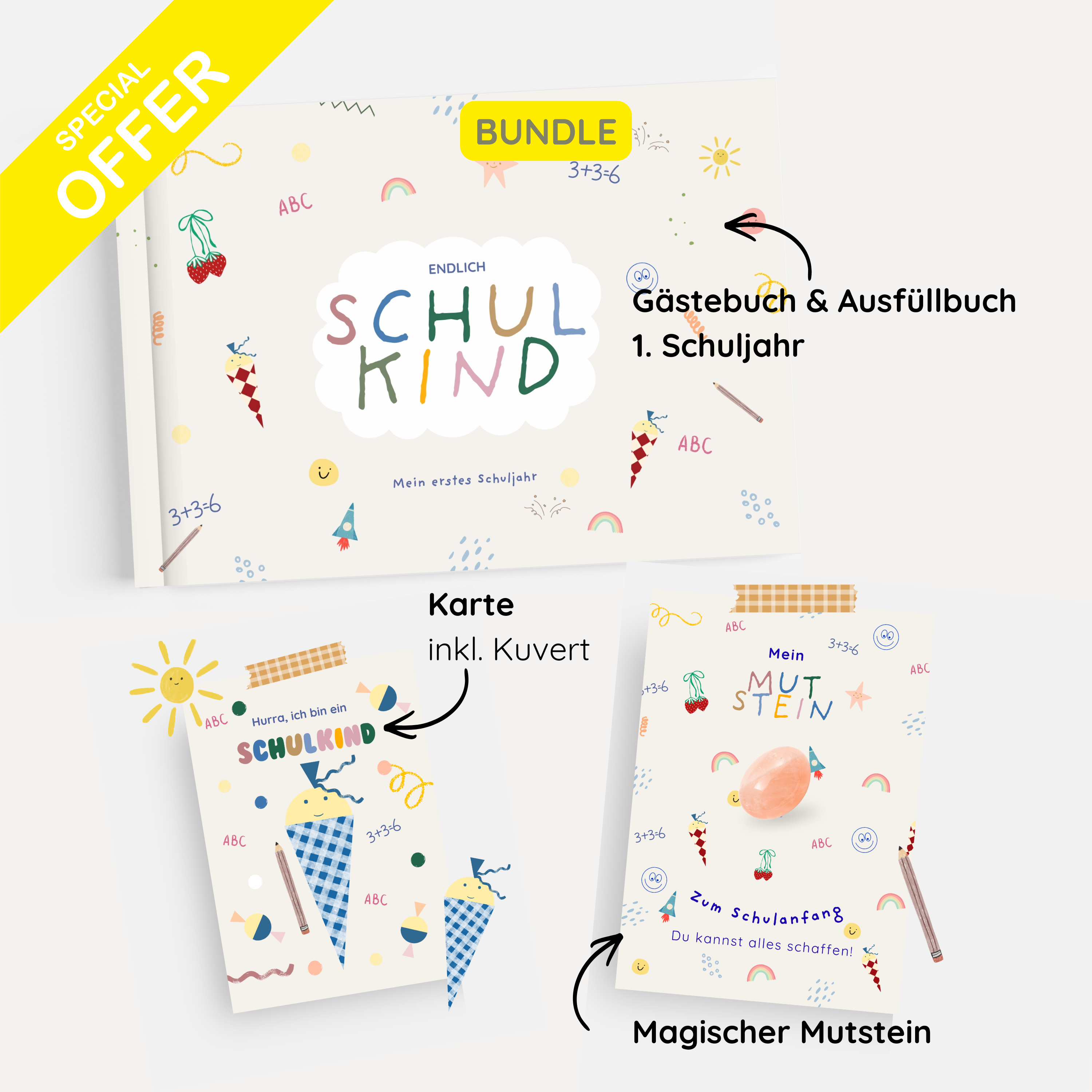 Set zur Einschulung Erinnerungsalbum