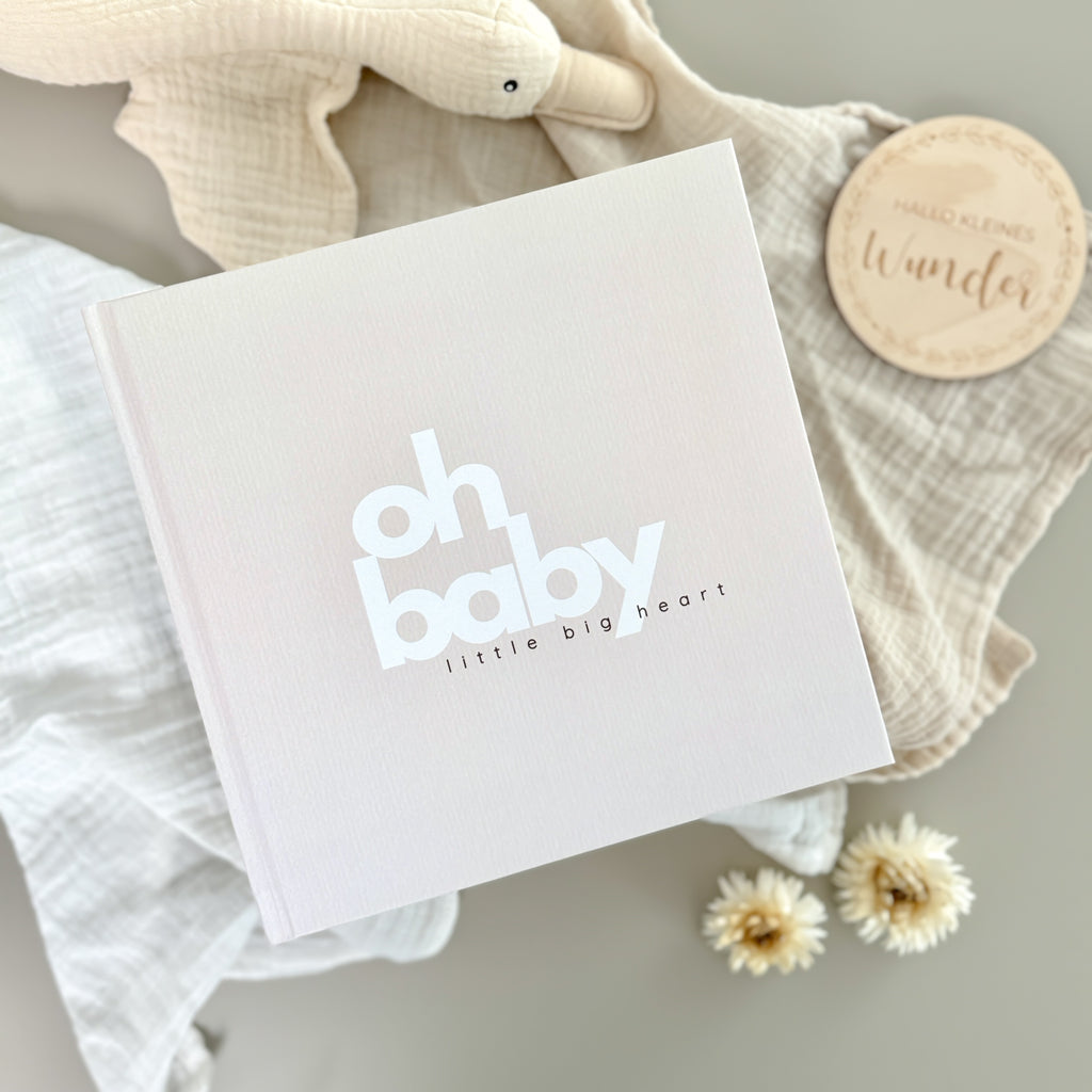 Babyparty Erinnerungsbuch und Gästebuch Quadratisch