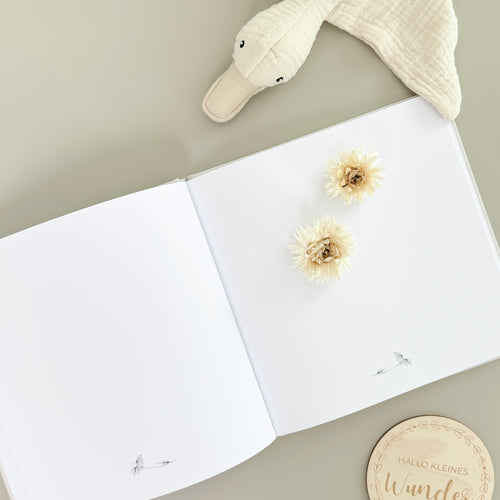 Babyparty Erinnerungsbuch und Gästebuch Quadratisch