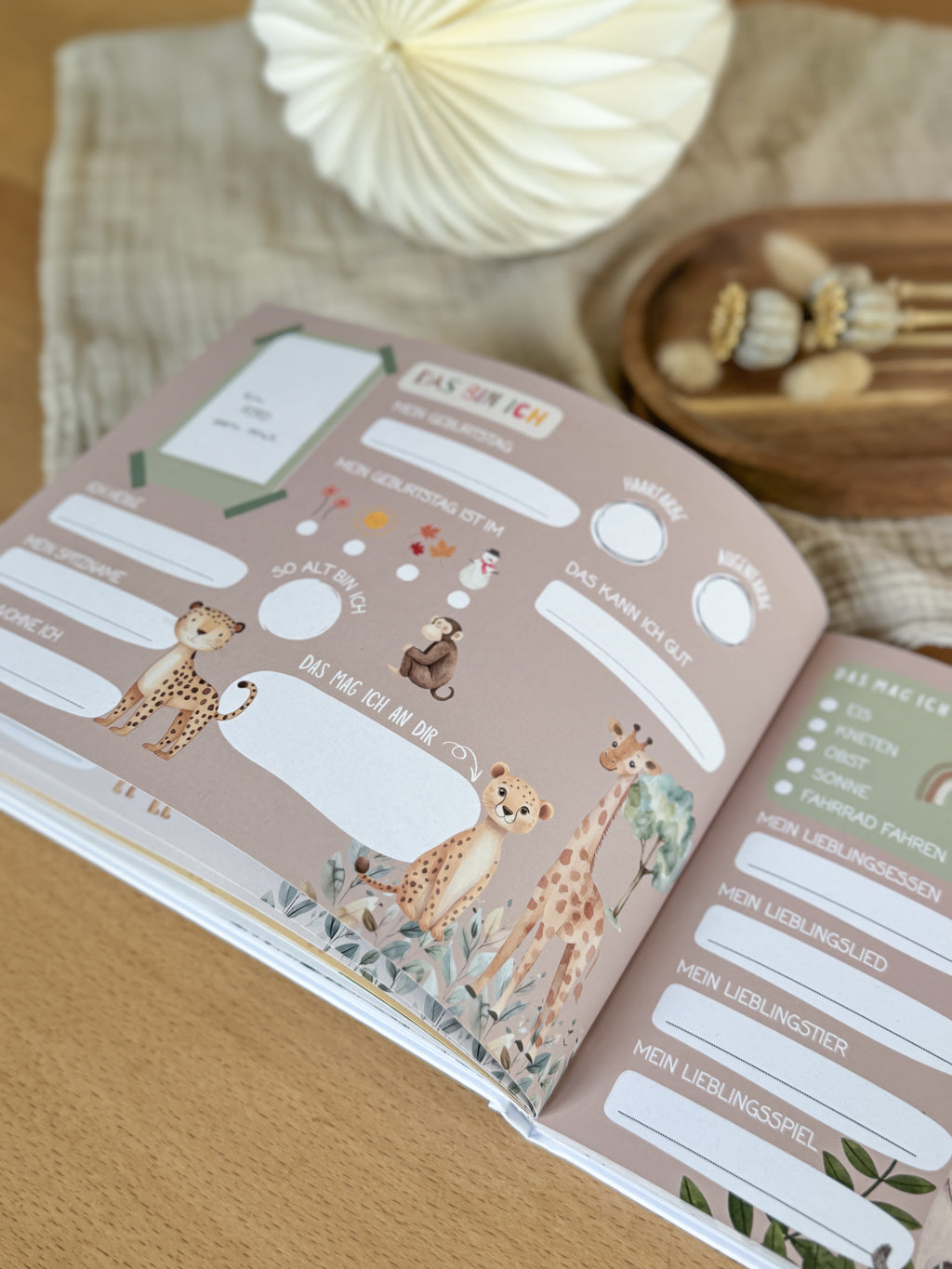 Kindergarten Freundebuch Tiere Safari, Bauernhof und Meerestiere