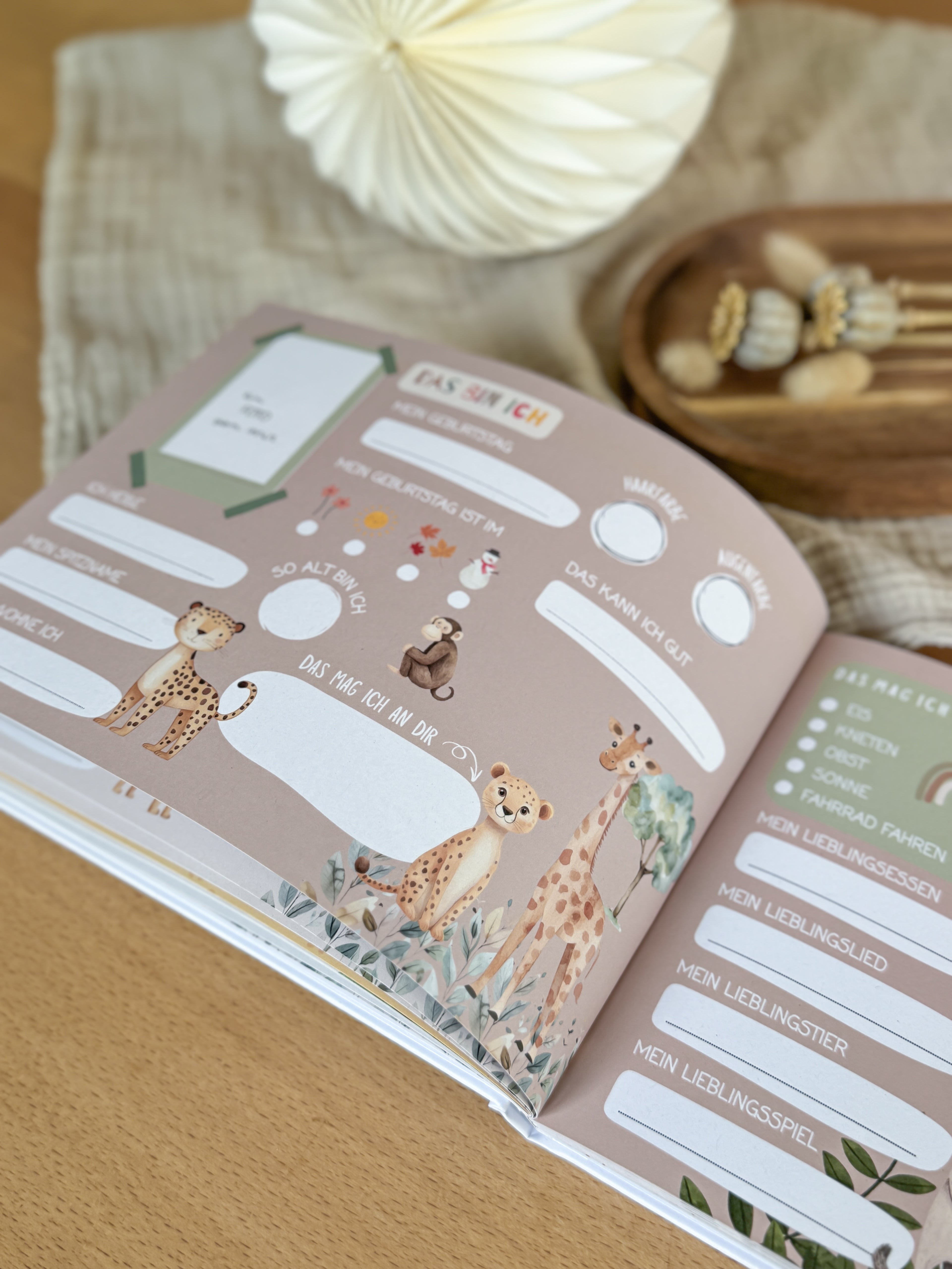 Kindergarten Freundebuch Tiere Safari, Bauernhof und Meerestiere