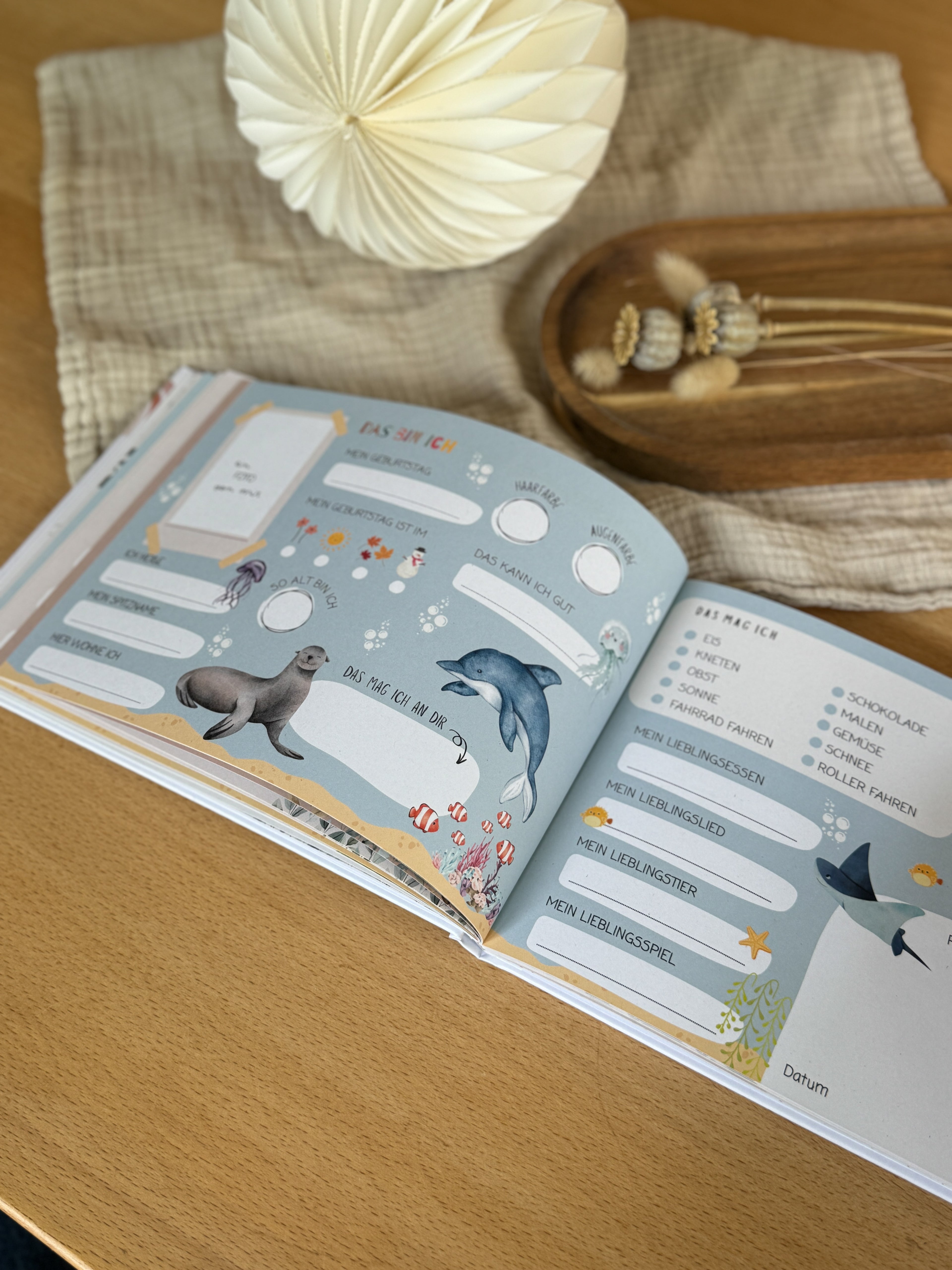 Kindergarten Freundebuch Tiere Safari, Bauernhof und Meerestiere