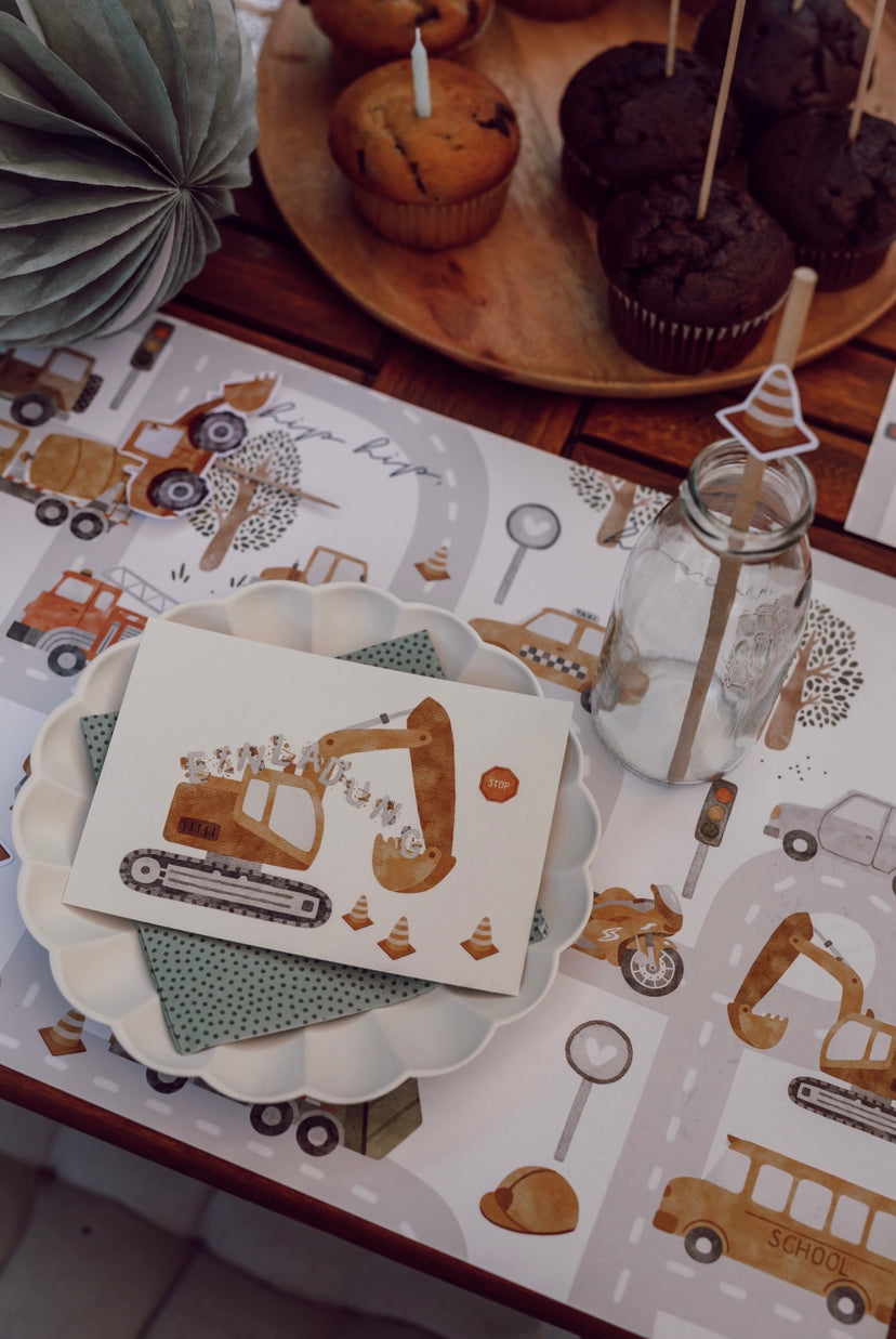 Platzset Baustellengeburtstag