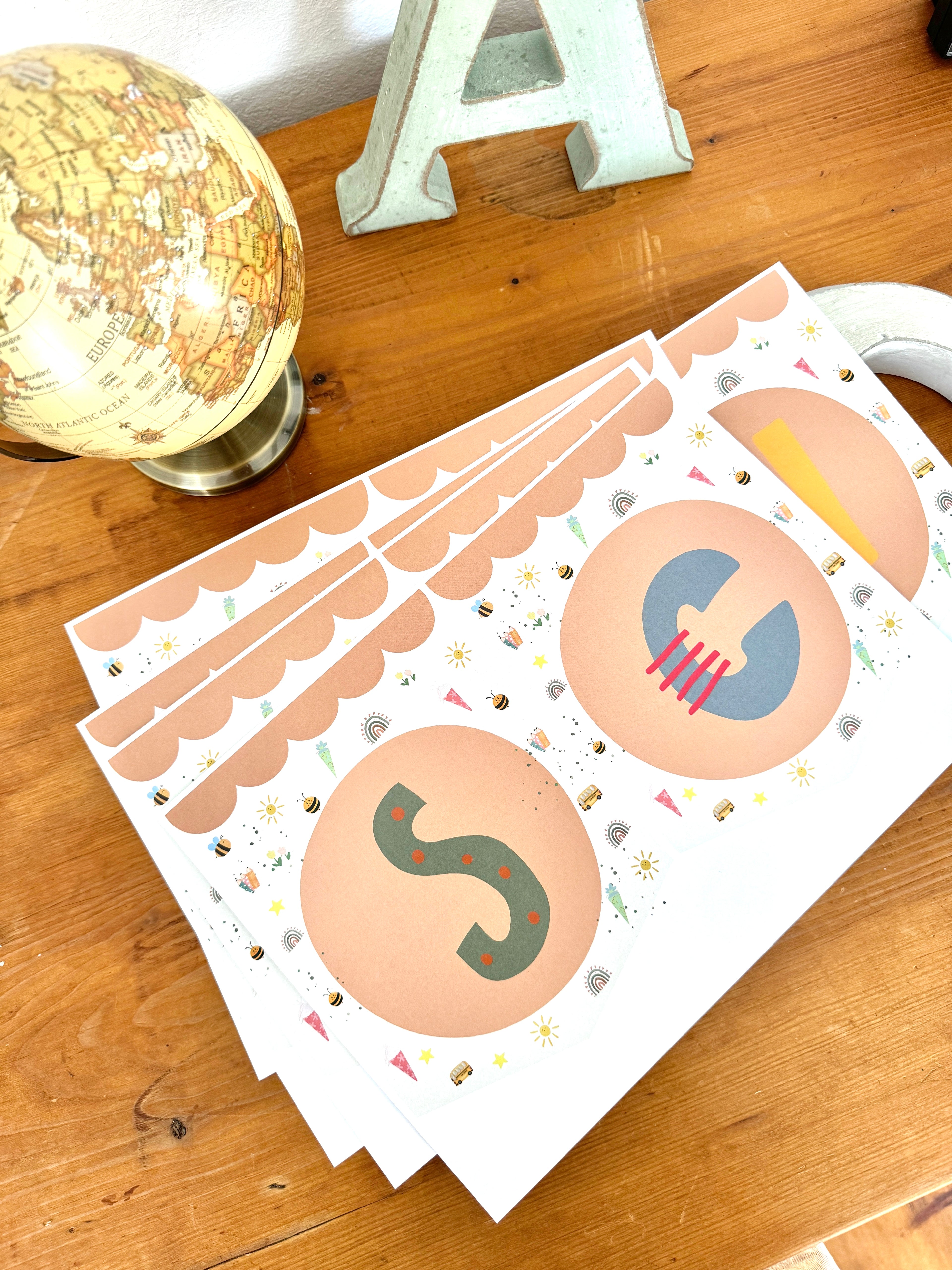 Schulanfang Wimpelgirlande zum Download