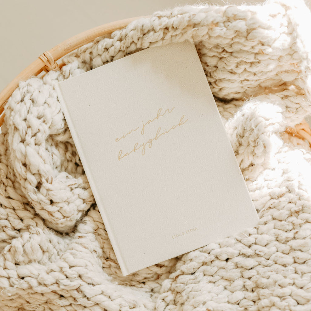 Babybuch Ein Jahr Babyglück Leinencover