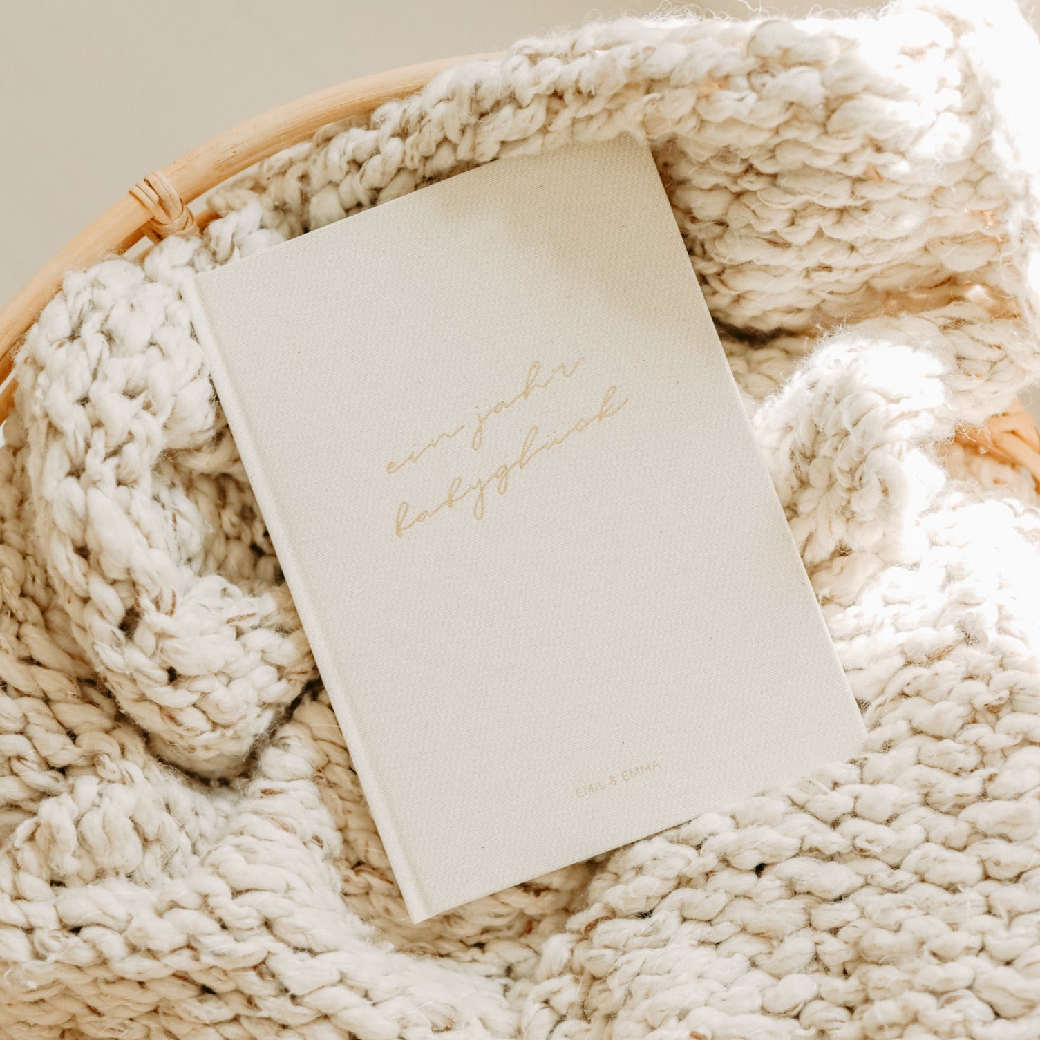 Babybuch Ein Jahr Babyglück Leinencover