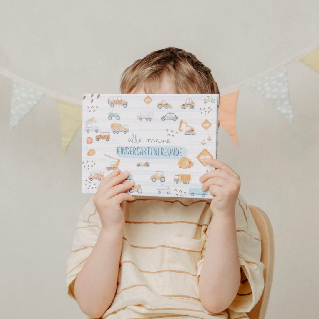 Freundebuch Bagger und Fahrzeuge - Kindergarten A5