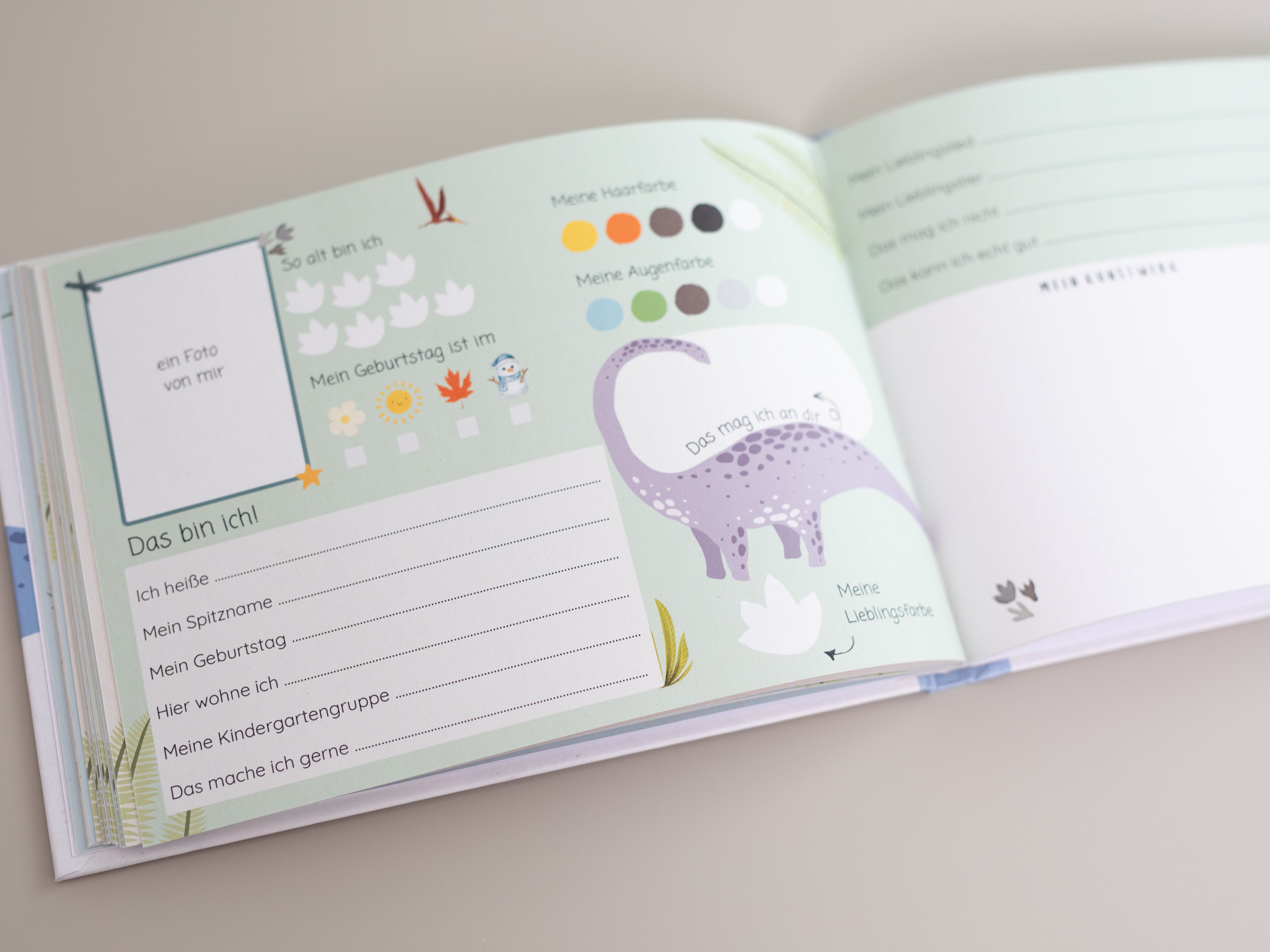 Freundebuch Dinosaurier - Kindergarten