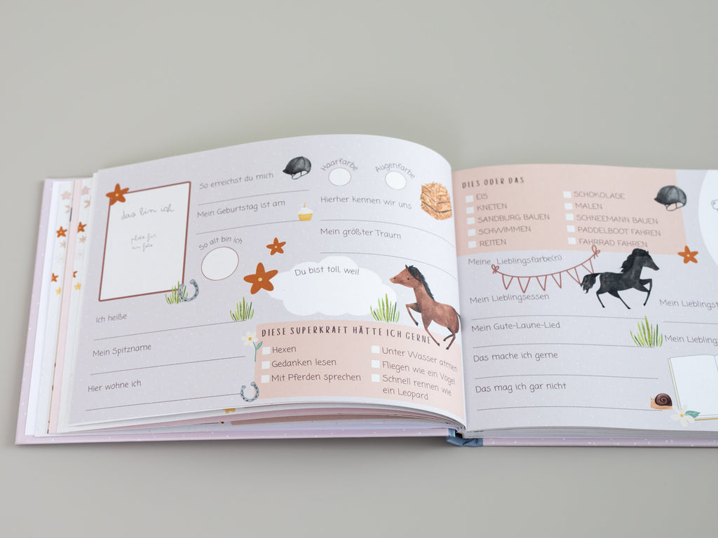 Freundebuch Pferde Meine liebsten Freunde Querformat A5