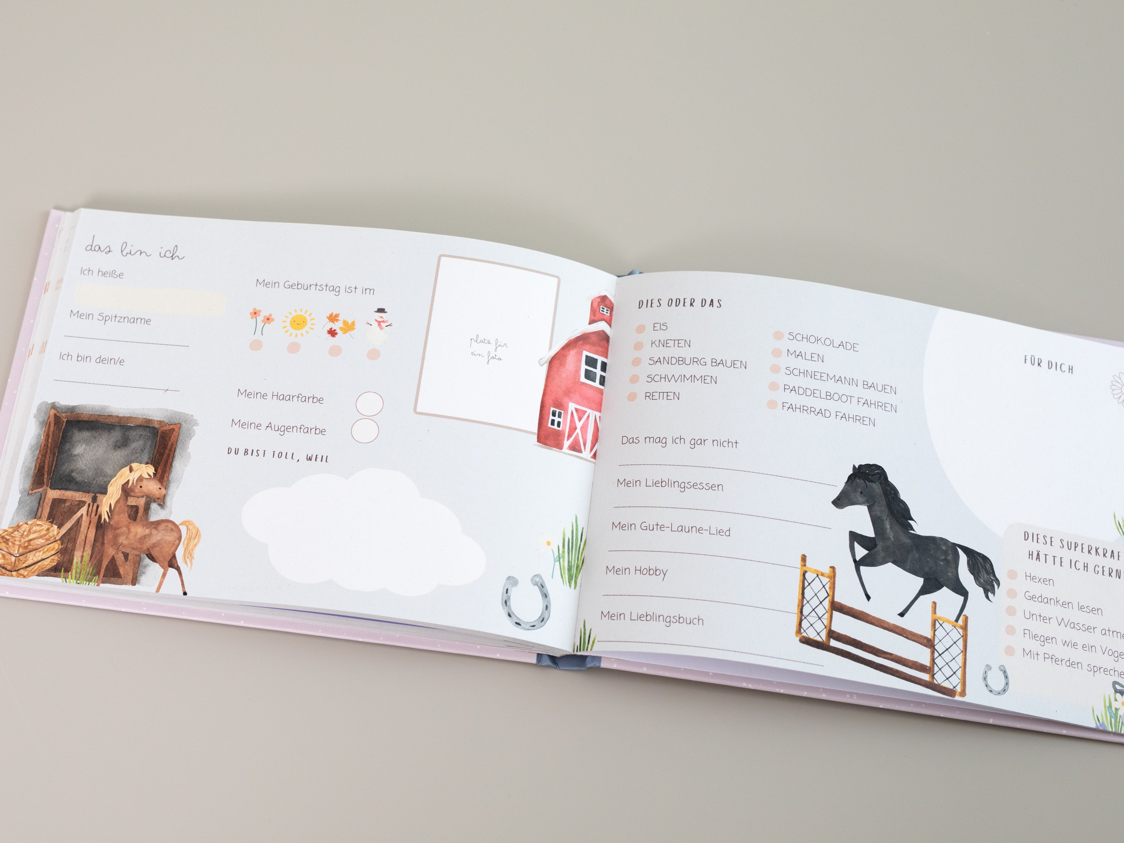 Freundebuch Pferde Meine liebsten Freunde Querformat A5