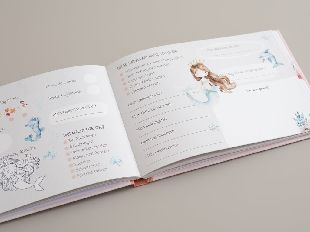 Meerjungfrauen Freundebuch - Grundschule, Kindergarten
