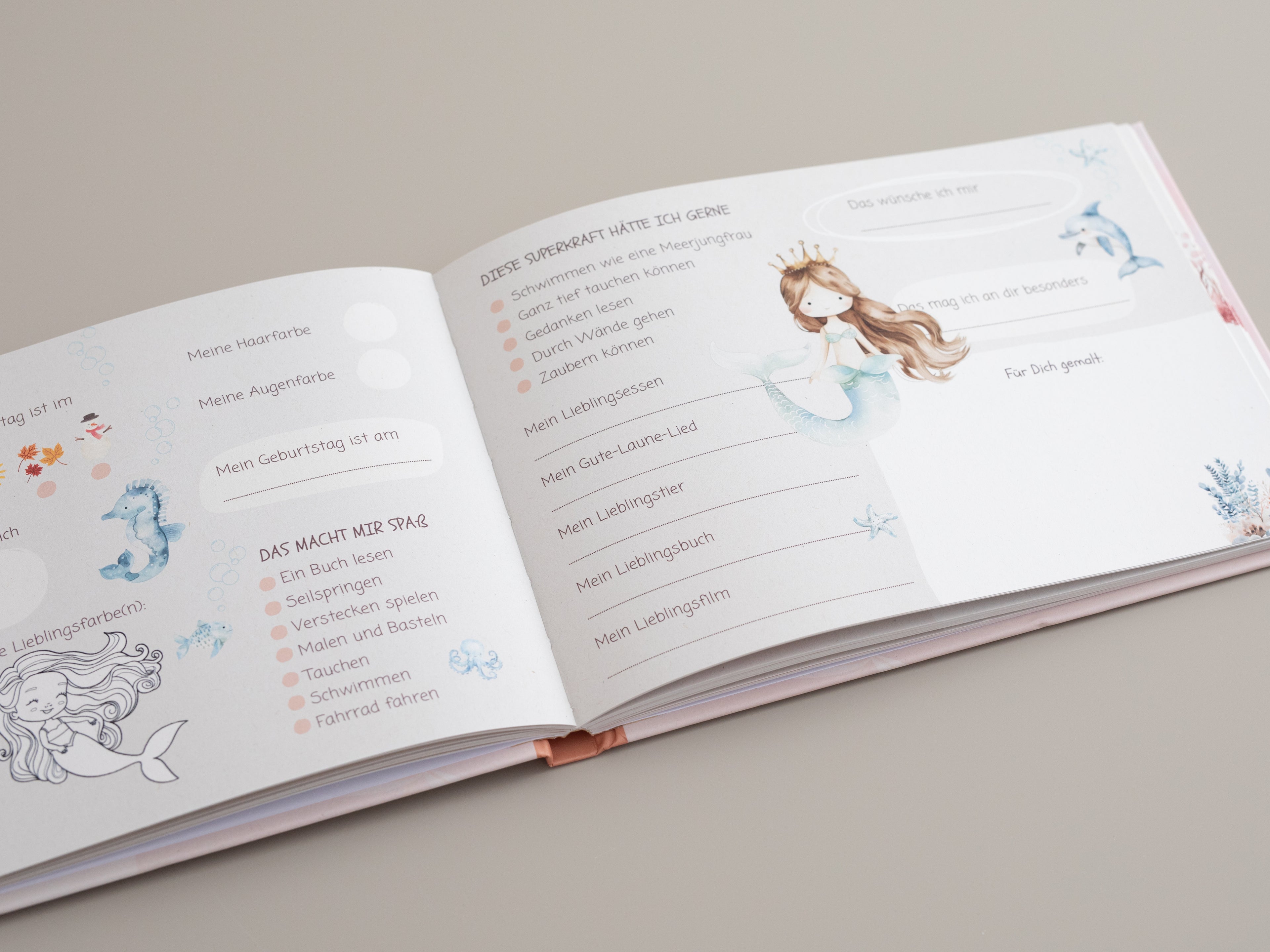 Meerjungfrauen Freundebuch - Grundschule, Kindergarten