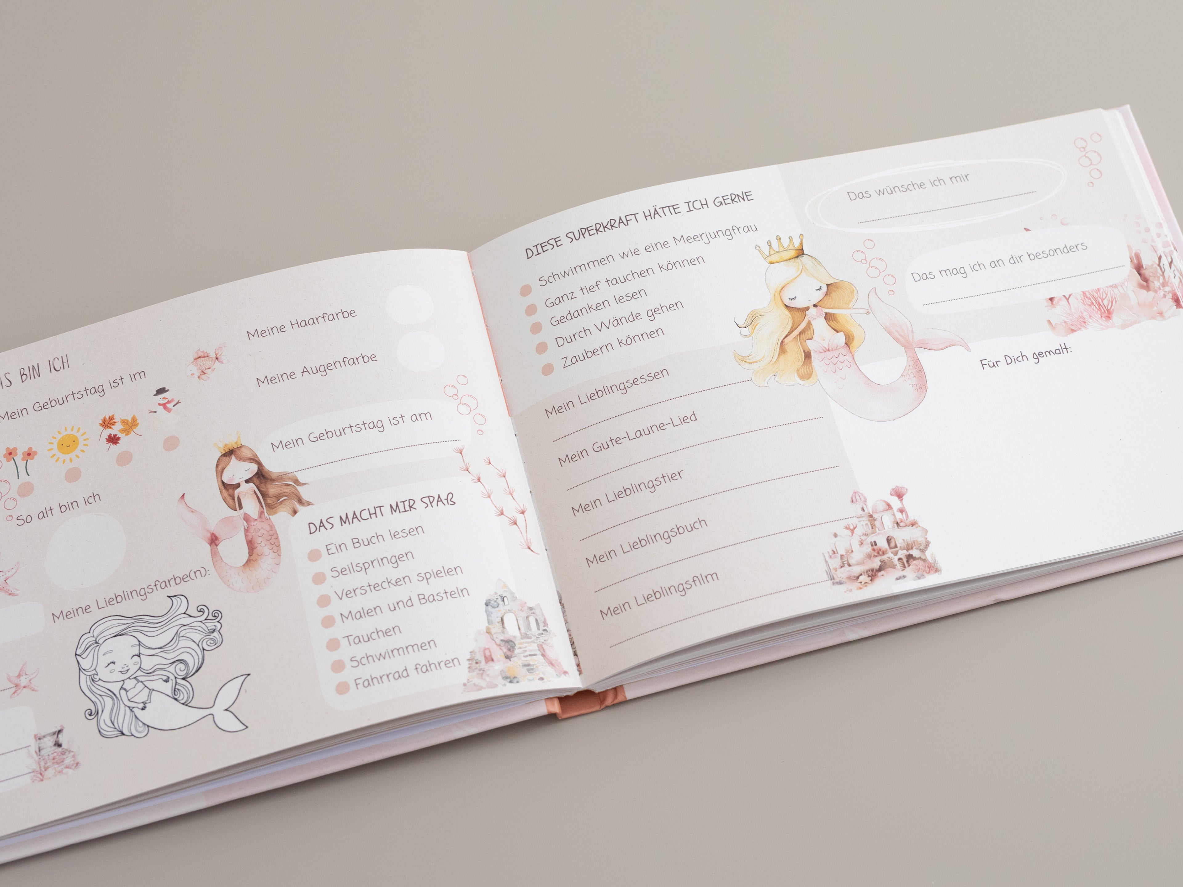 Meerjungfrauen Freundebuch - Grundschule, Kindergarten