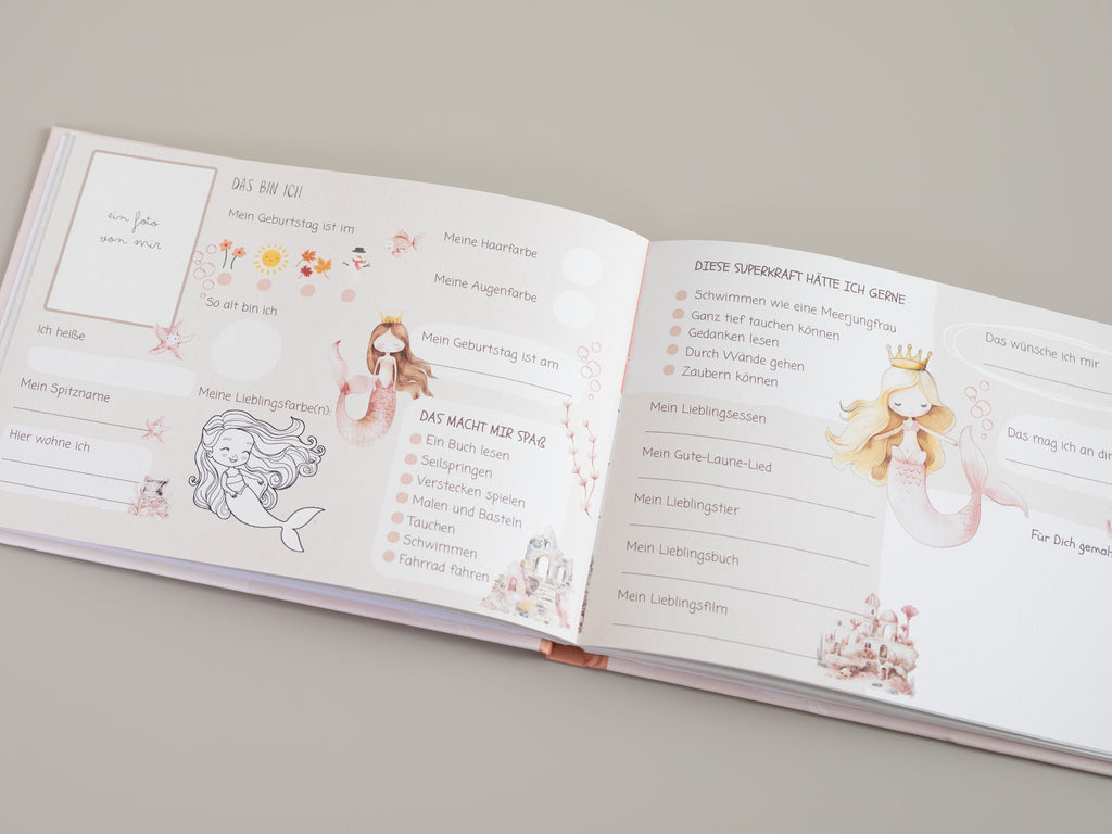 Meerjungfrauen Freundebuch - Grundschule, Kindergarten