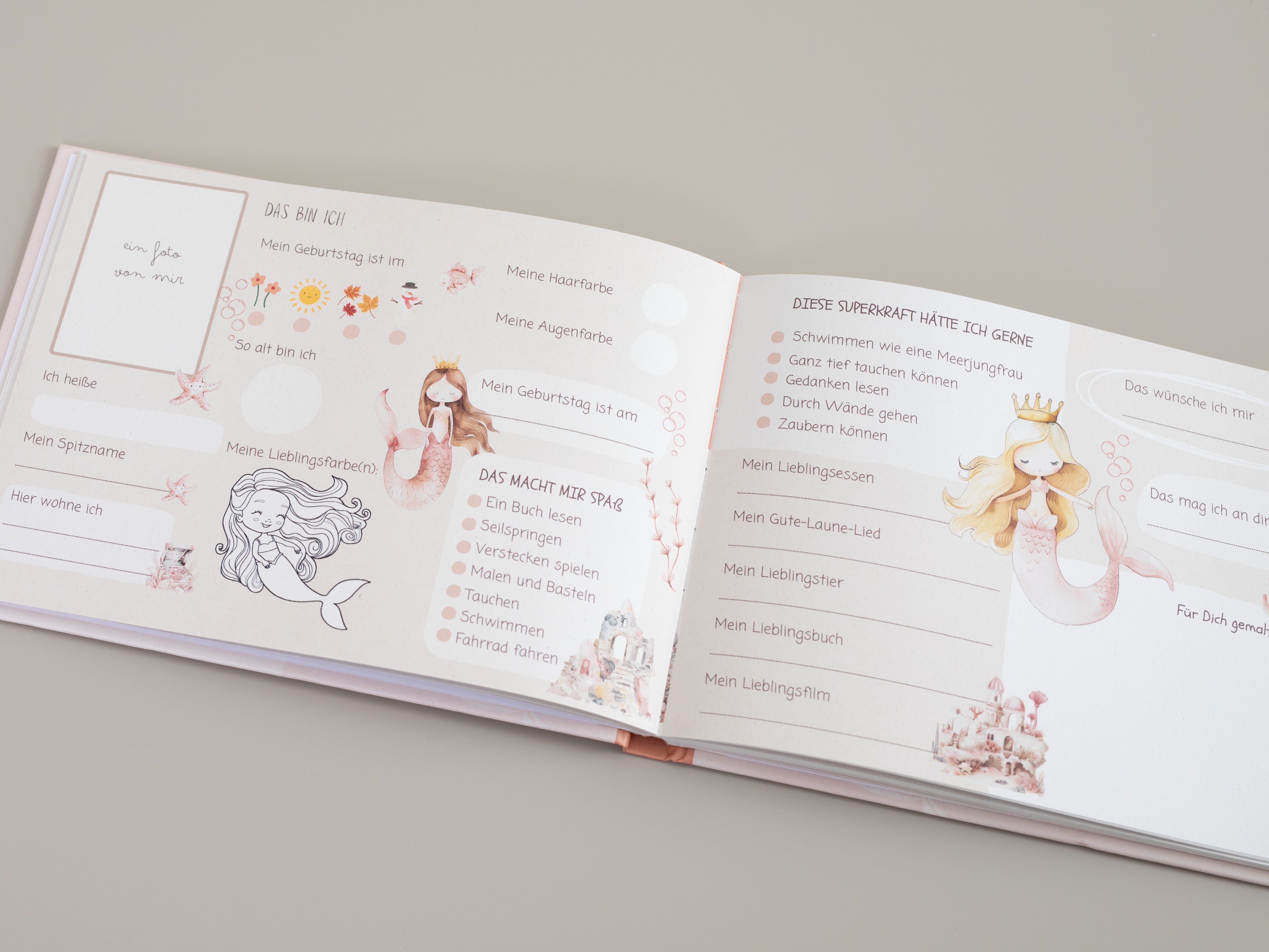 Meerjungfrauen Freundebuch - Grundschule, Kindergarten