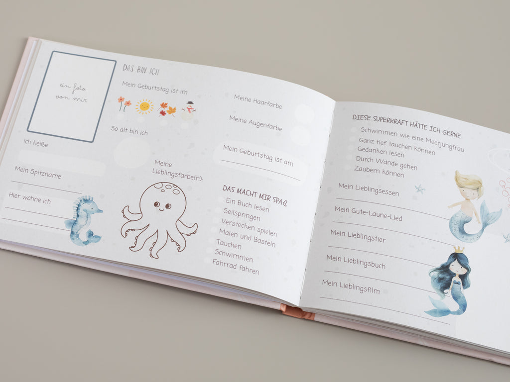 Meerjungfrauen Freundebuch - Grundschule, Kindergarten