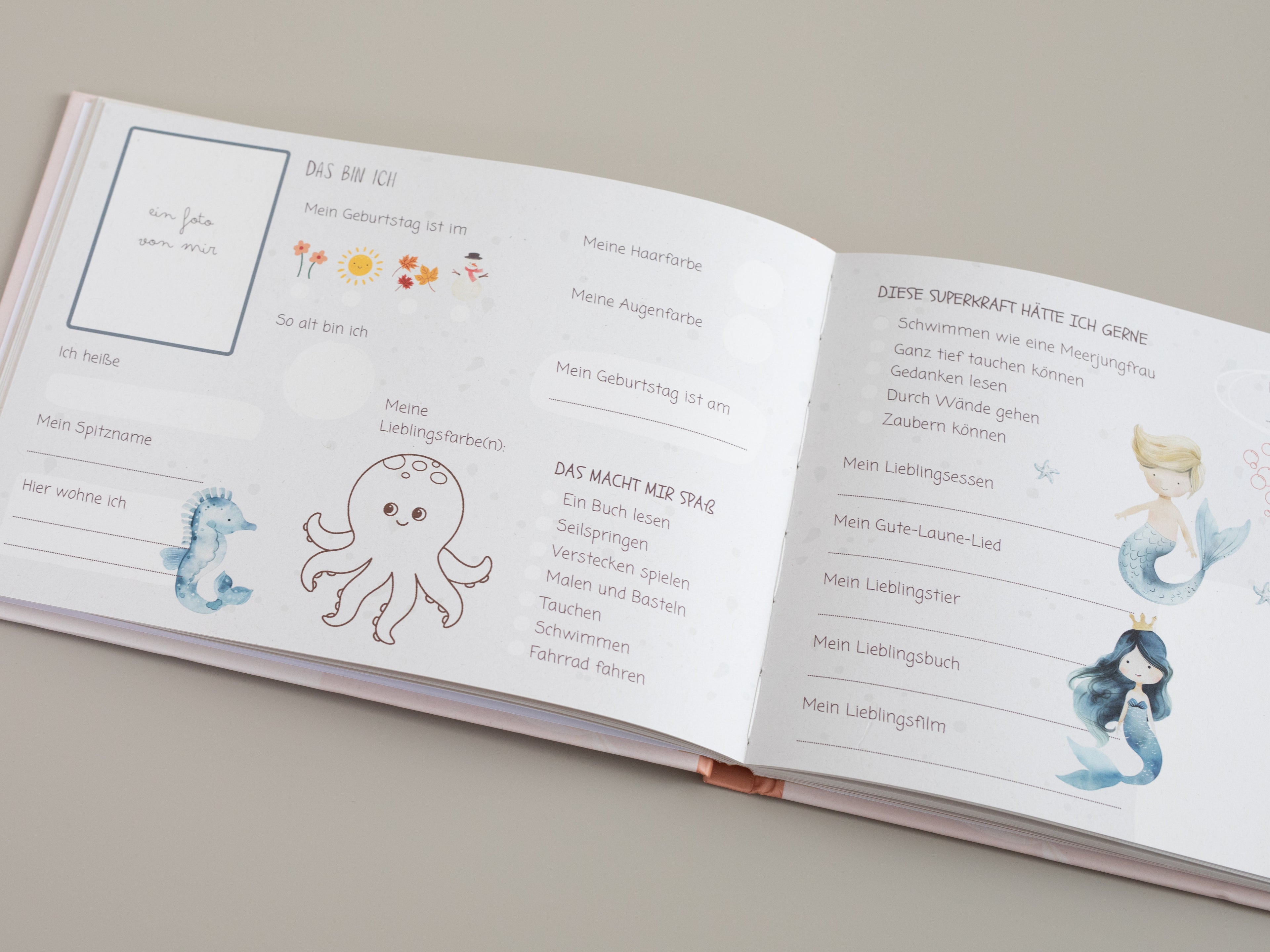 Meerjungfrauen Freundebuch - Grundschule, Kindergarten