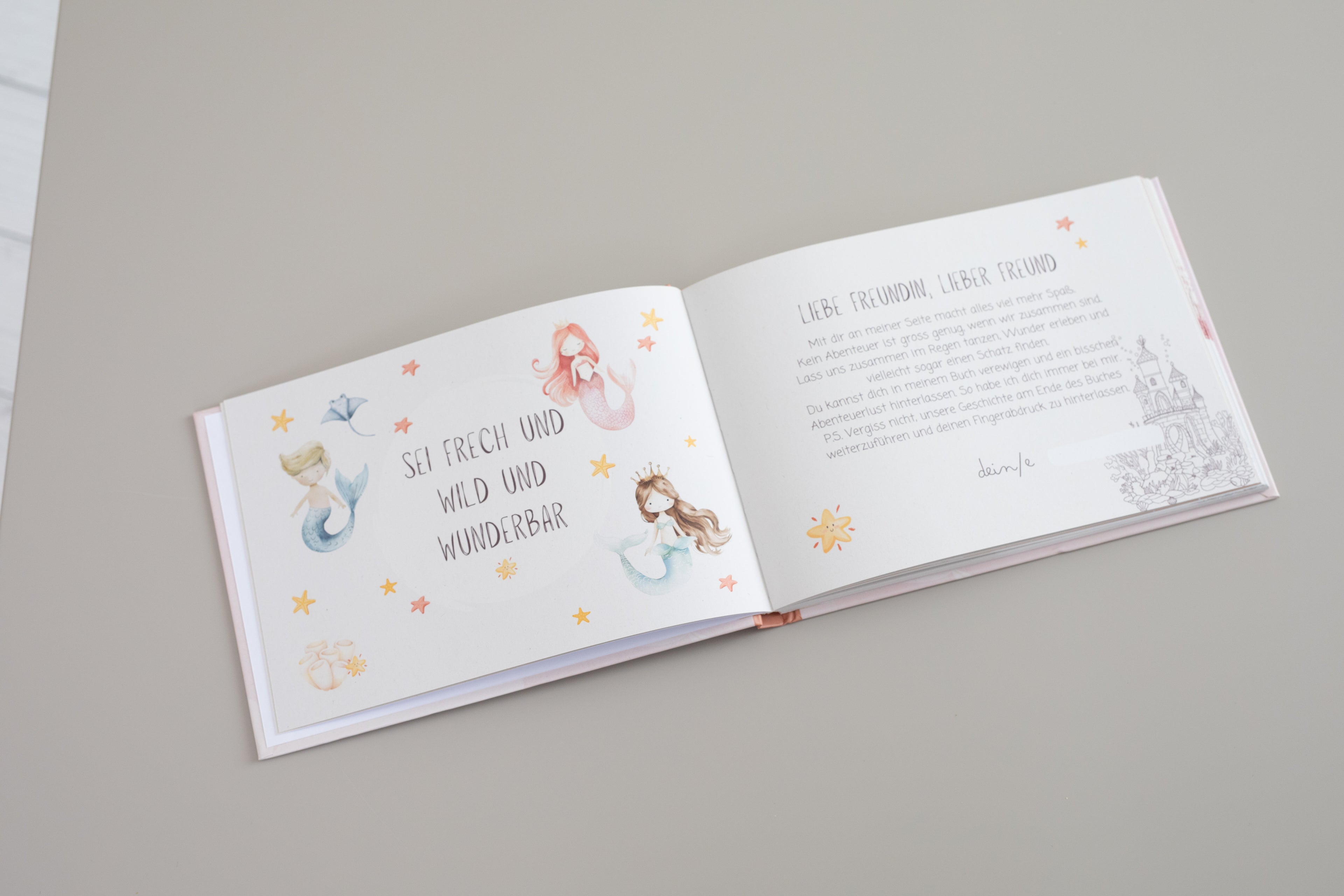 Meerjungfrauen Freundebuch - Grundschule, Kindergarten