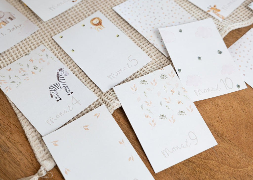 Jahresmeilensteinkarten 1. Geburtstag