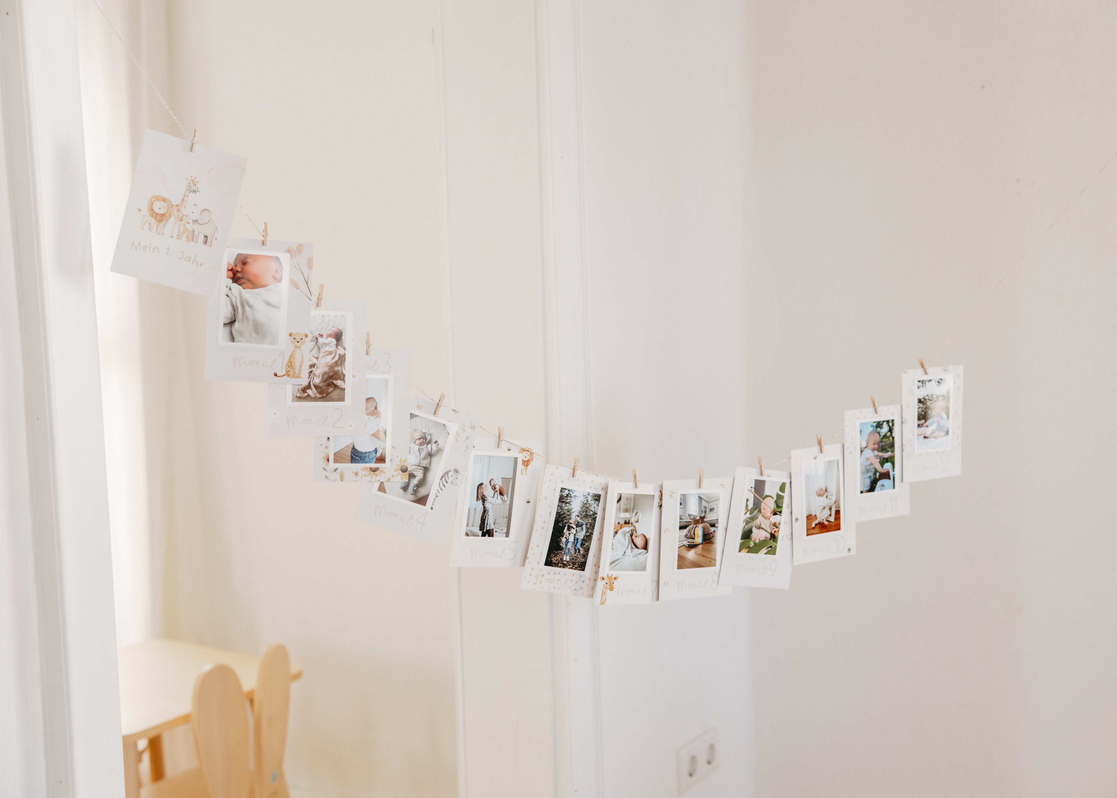 Jahresmeilensteinkarten 1. Geburtstag