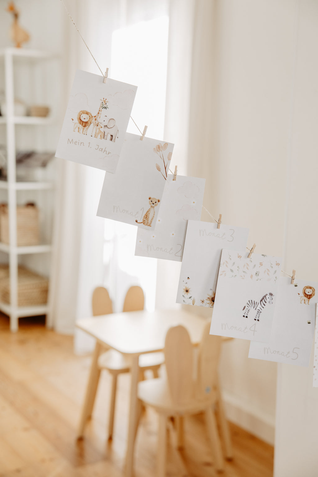 Jahresmeilensteinkarten 1. Geburtstag