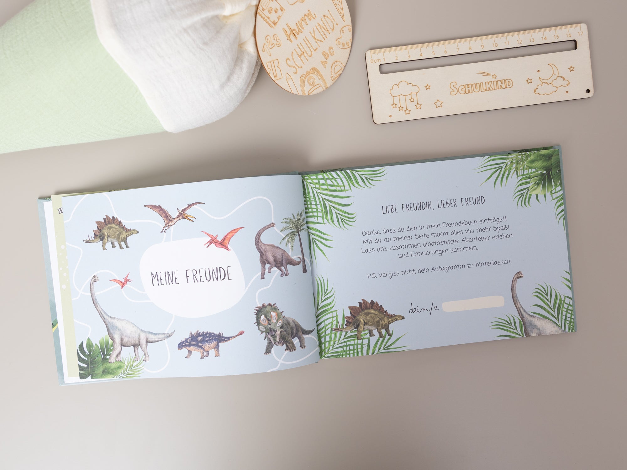 Freundebuch Dinosaurier - Grundschule und Kindergarten