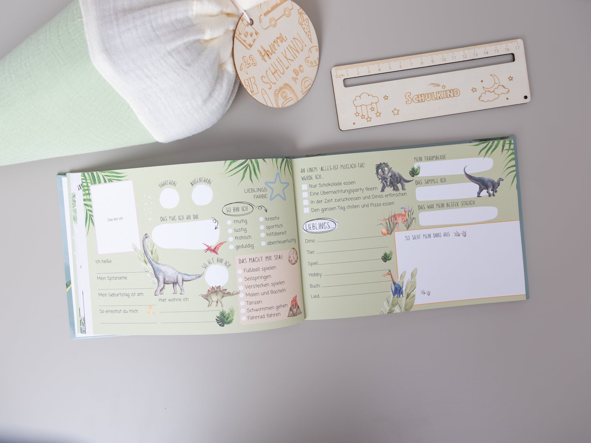 Freundebuch Dinosaurier - Grundschule und Kindergarten