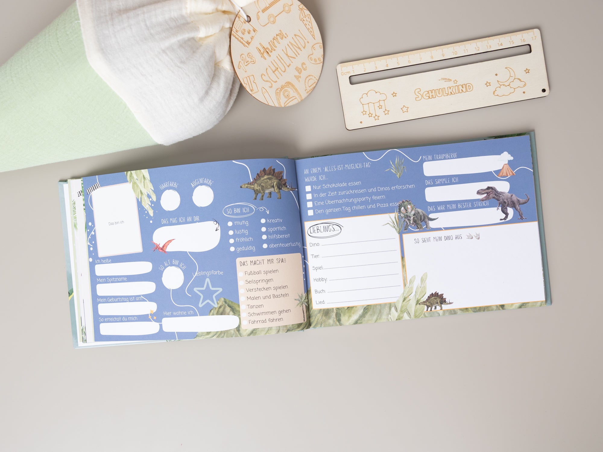 Freundebuch Dinosaurier - Grundschule und Kindergarten