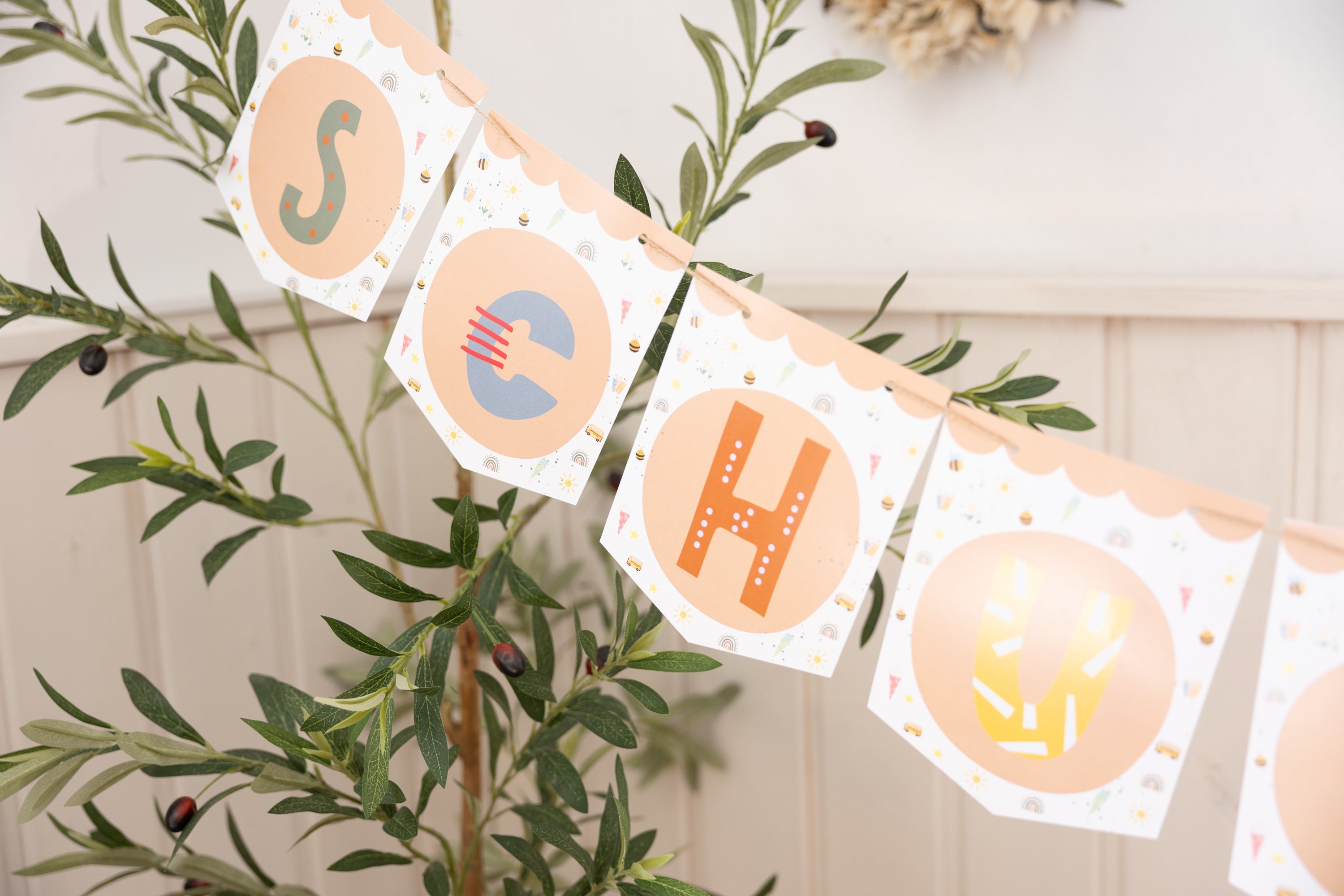 Schulanfang Wimpelgirlande zum Download