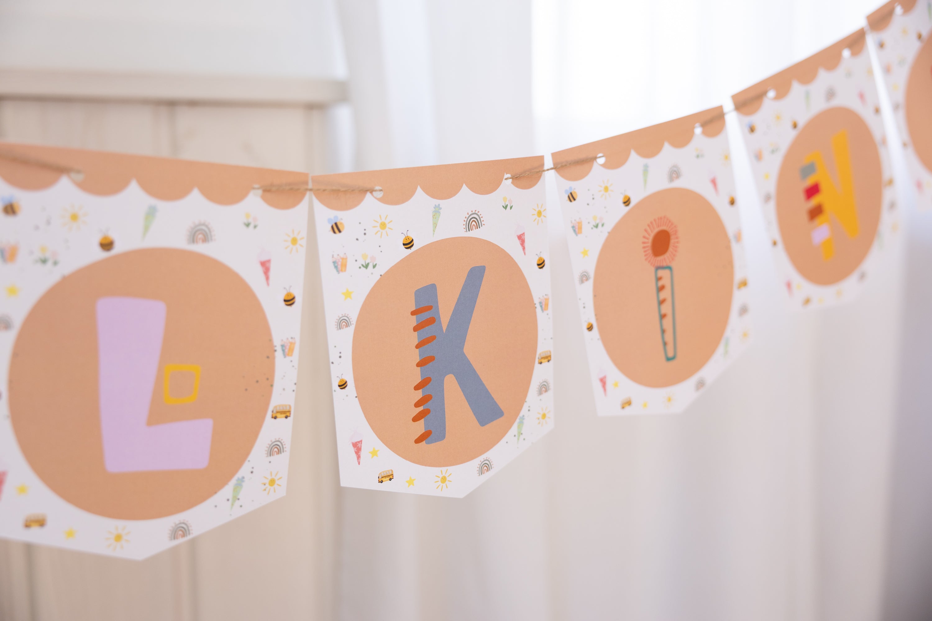 Schulanfang Wimpelgirlande zum Download