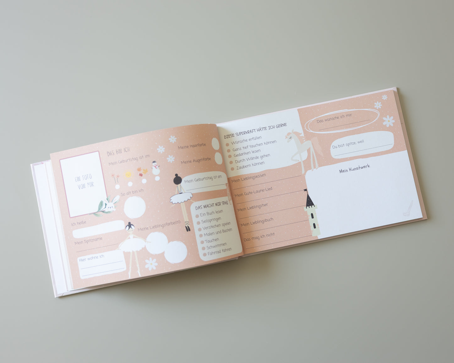 Freundebuch Ballerina & Prinzessin für Grundschule und Kindergarten