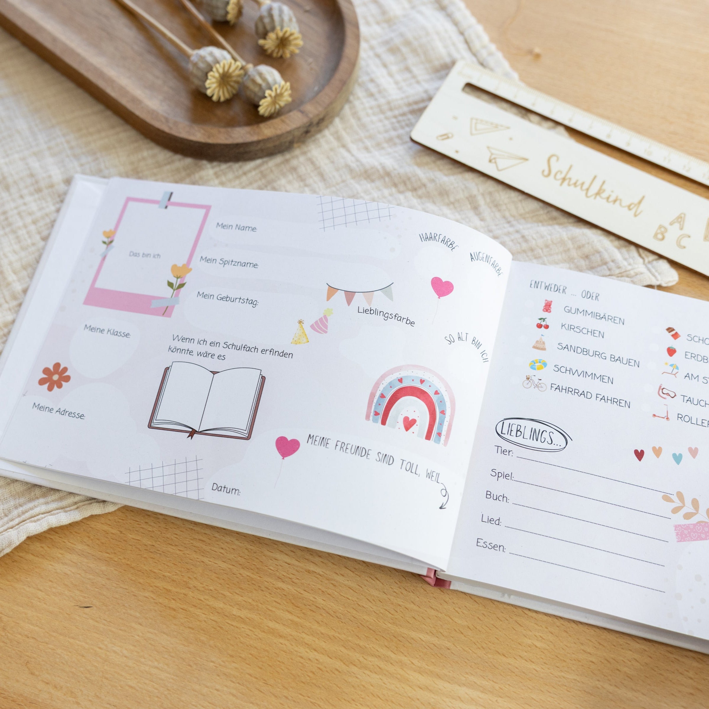 Regenbogen Freundebuch Grundschule