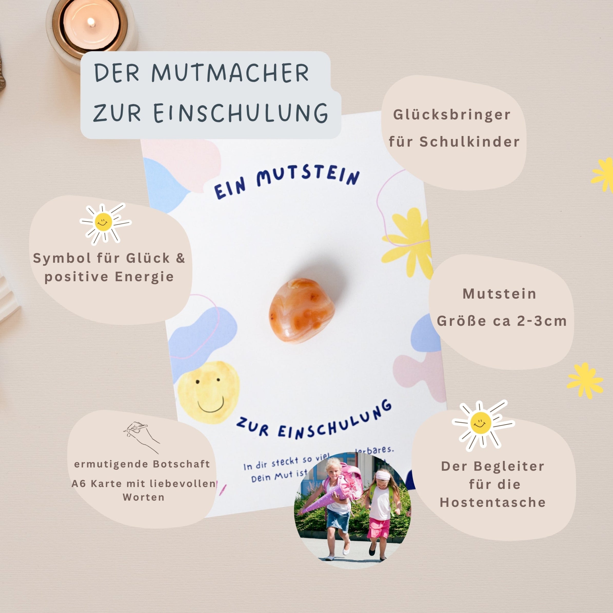 Glücksstein Schulkind