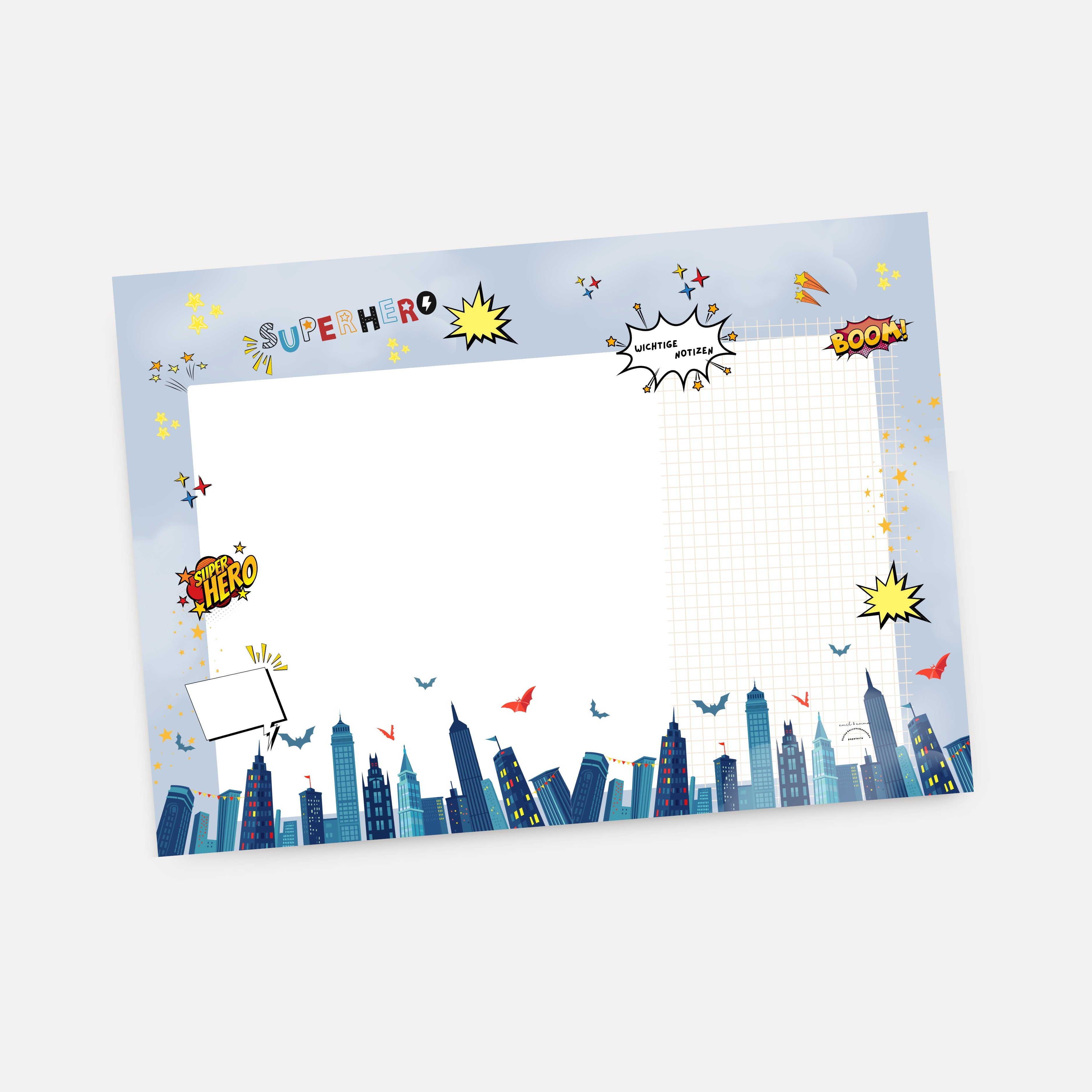 Schreibtischunterlage Junge zum Schulanfang