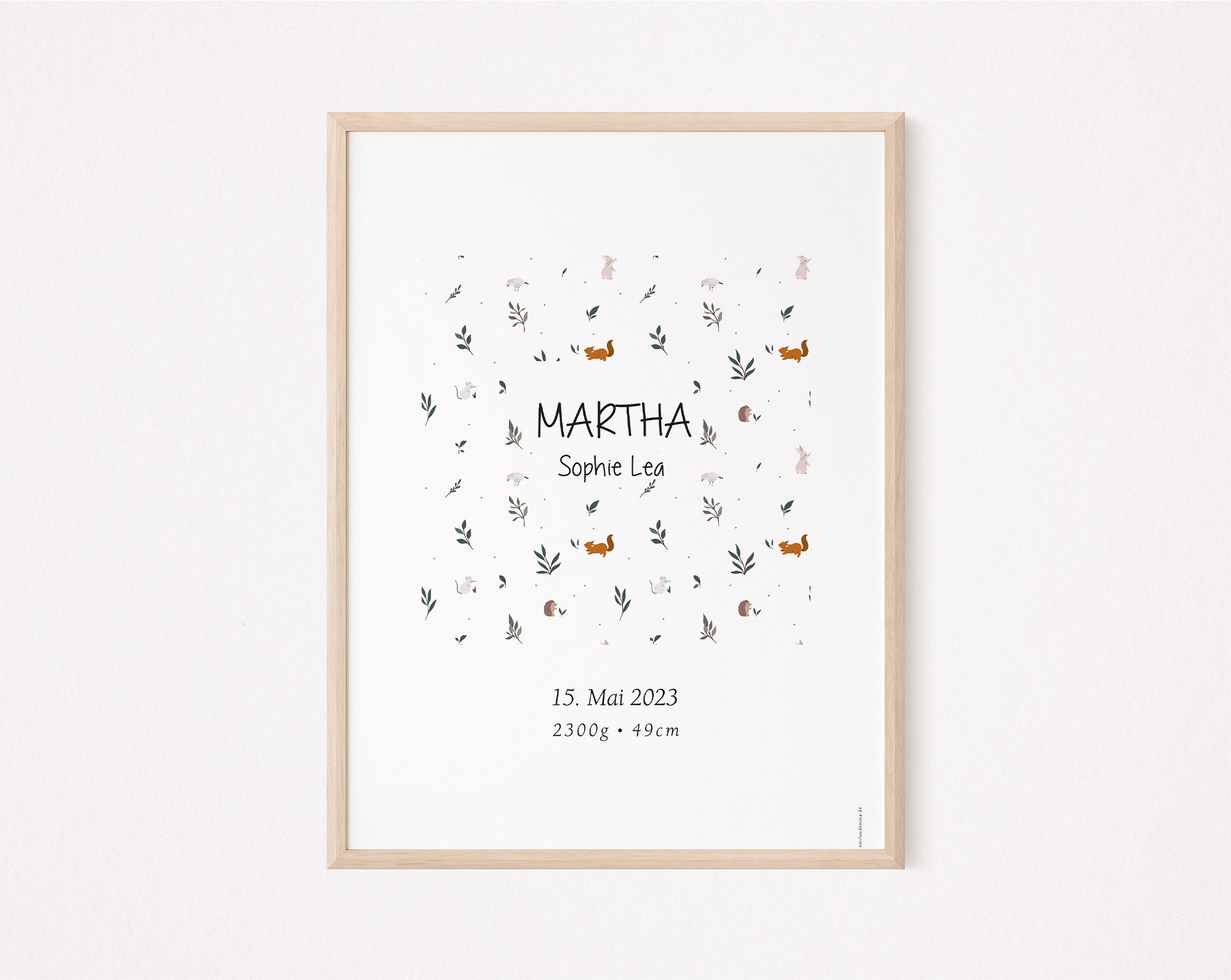 Geburtsposter Martha Waldtiere