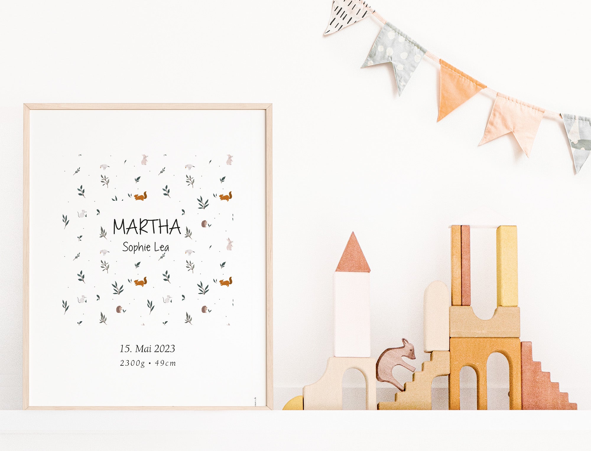 Geburtsposter Martha Waldtiere