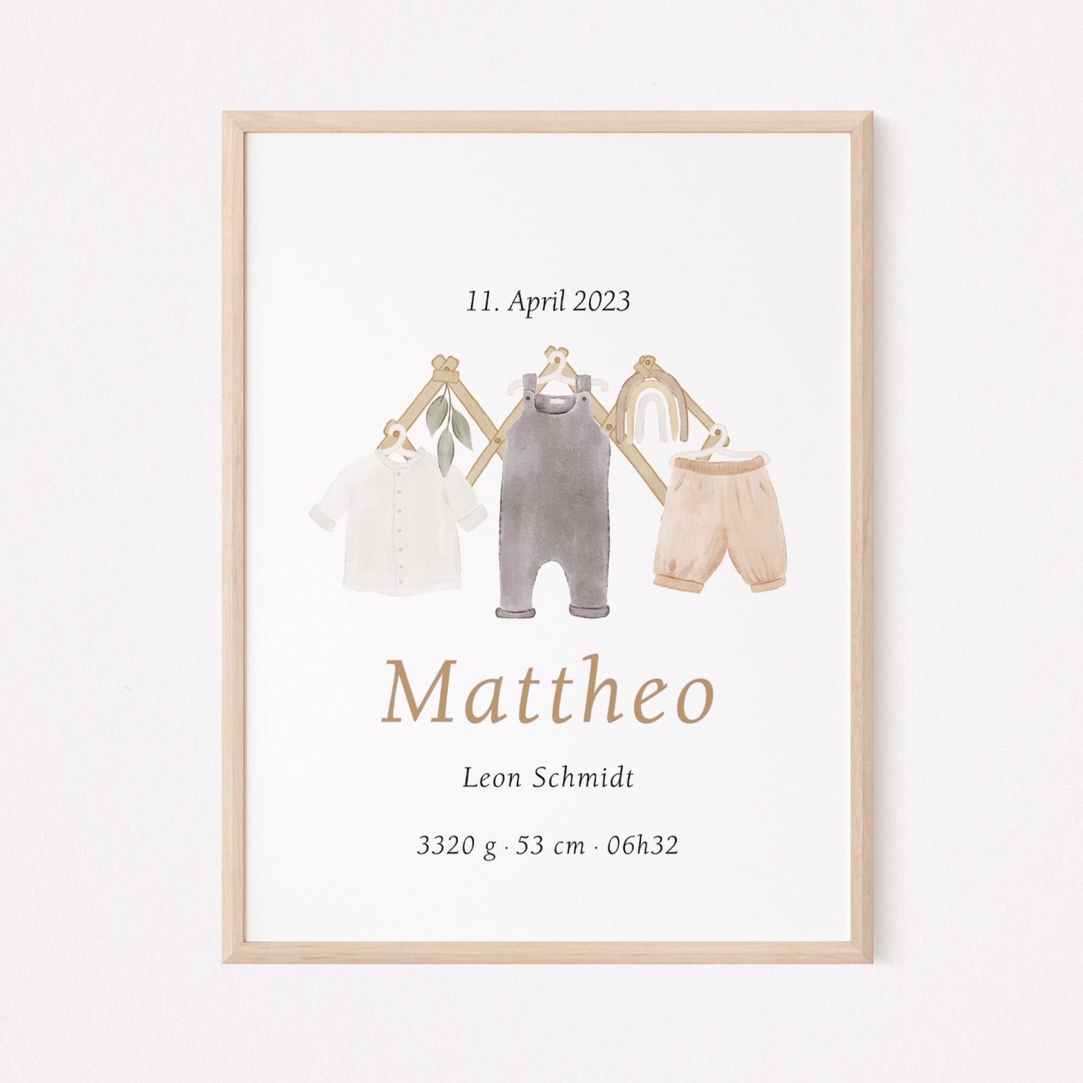 Geburtsposter Boho