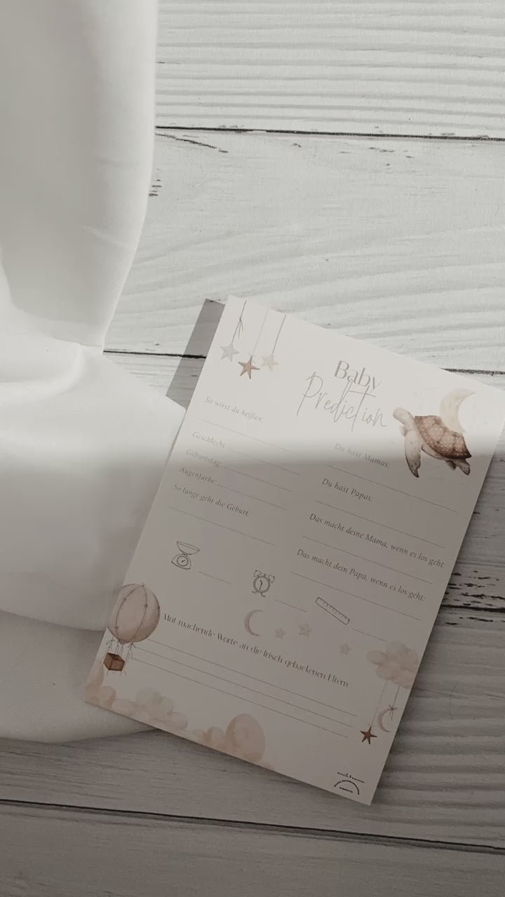 Babyshower Kartenset Baby Prediciton