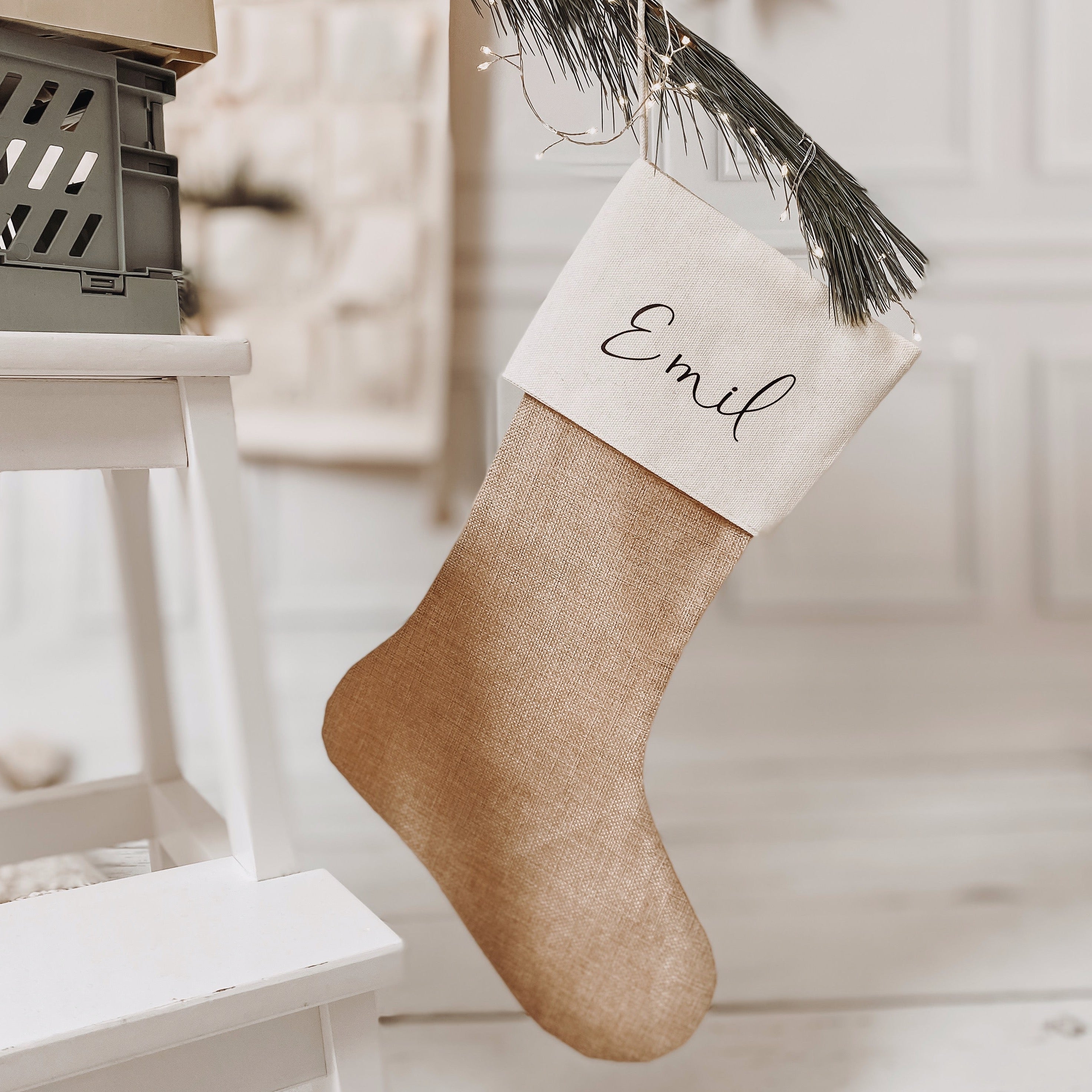 Sackleinen personalisierter Nikolausstrumpf
