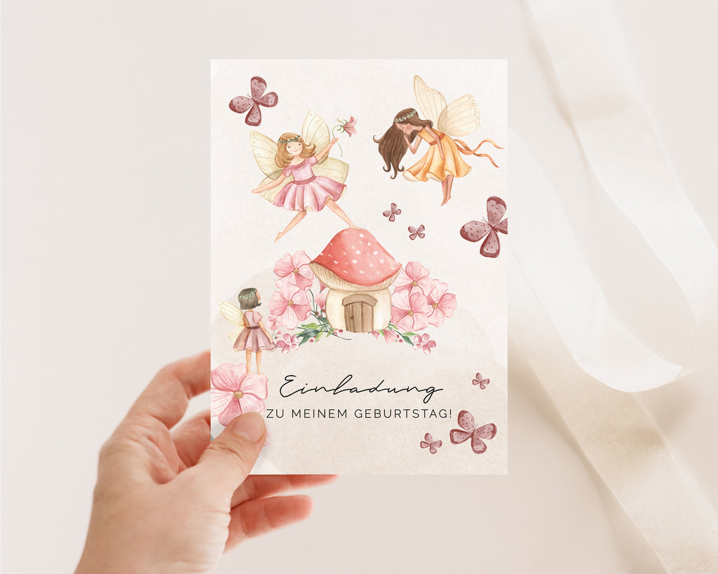Geburtstagseinladung Fee Boho Set
