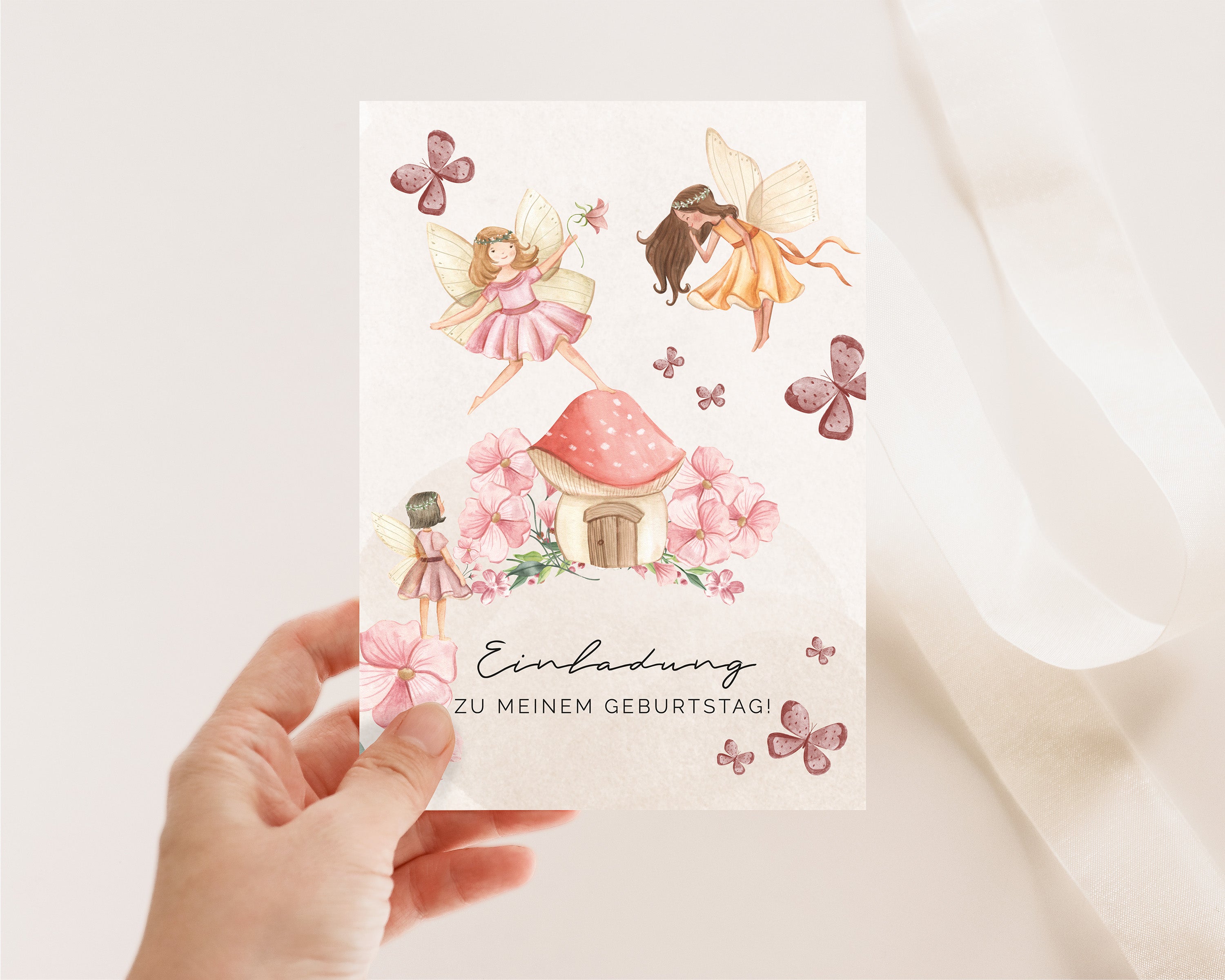 Geburtstagseinladung Fee Boho Set