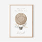Poster Heißluftballon dreamy personalisiert A4 & A3